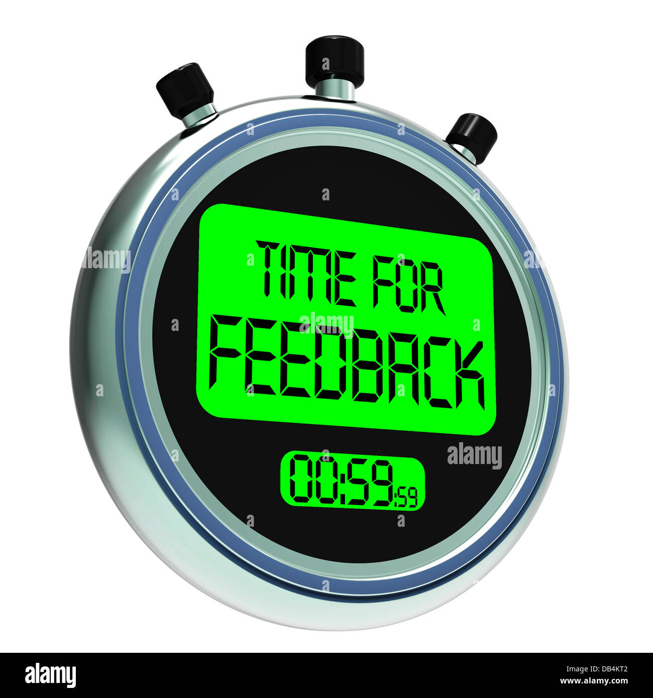 Time For feedback Means Opinion Evaluation And Surveys Stock Photo