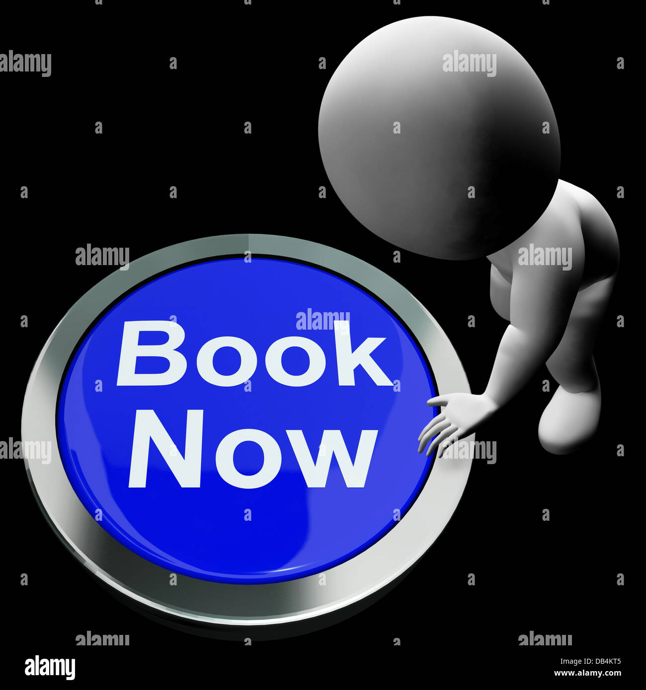 Blue Book Now Button For Hotel Or Flights Reservation Stock Photo