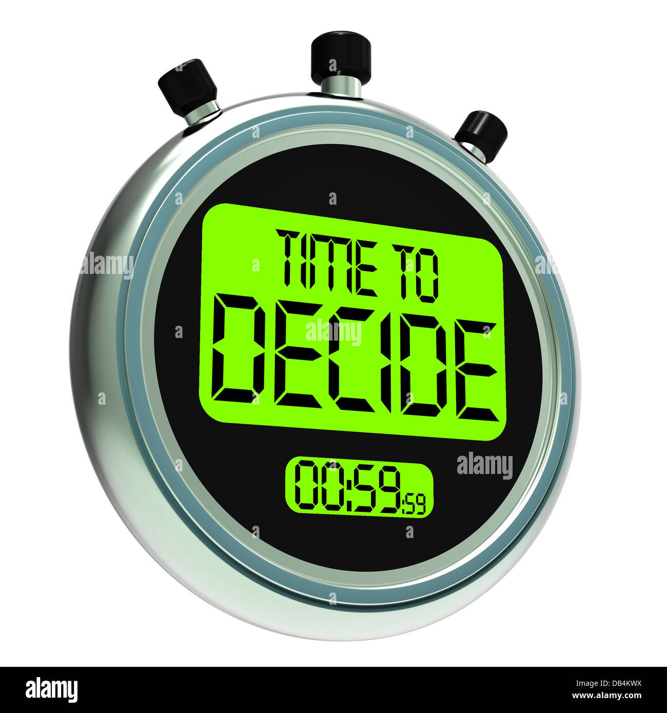 Time To Decide Message Meaning Decision And Choice Stock Photo