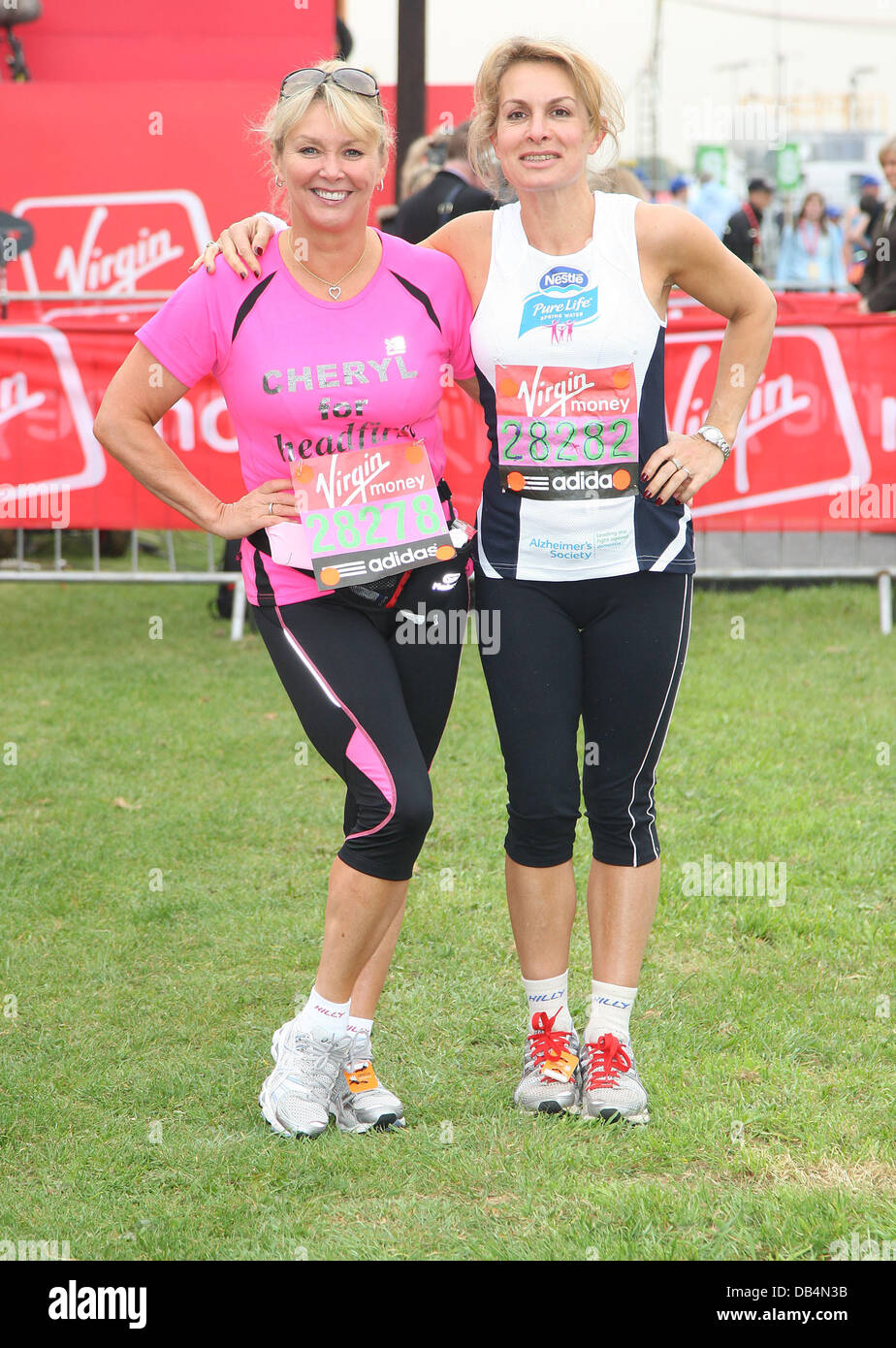 Cheryl Baker and Jay Aston The 2011 London Marathon London, England