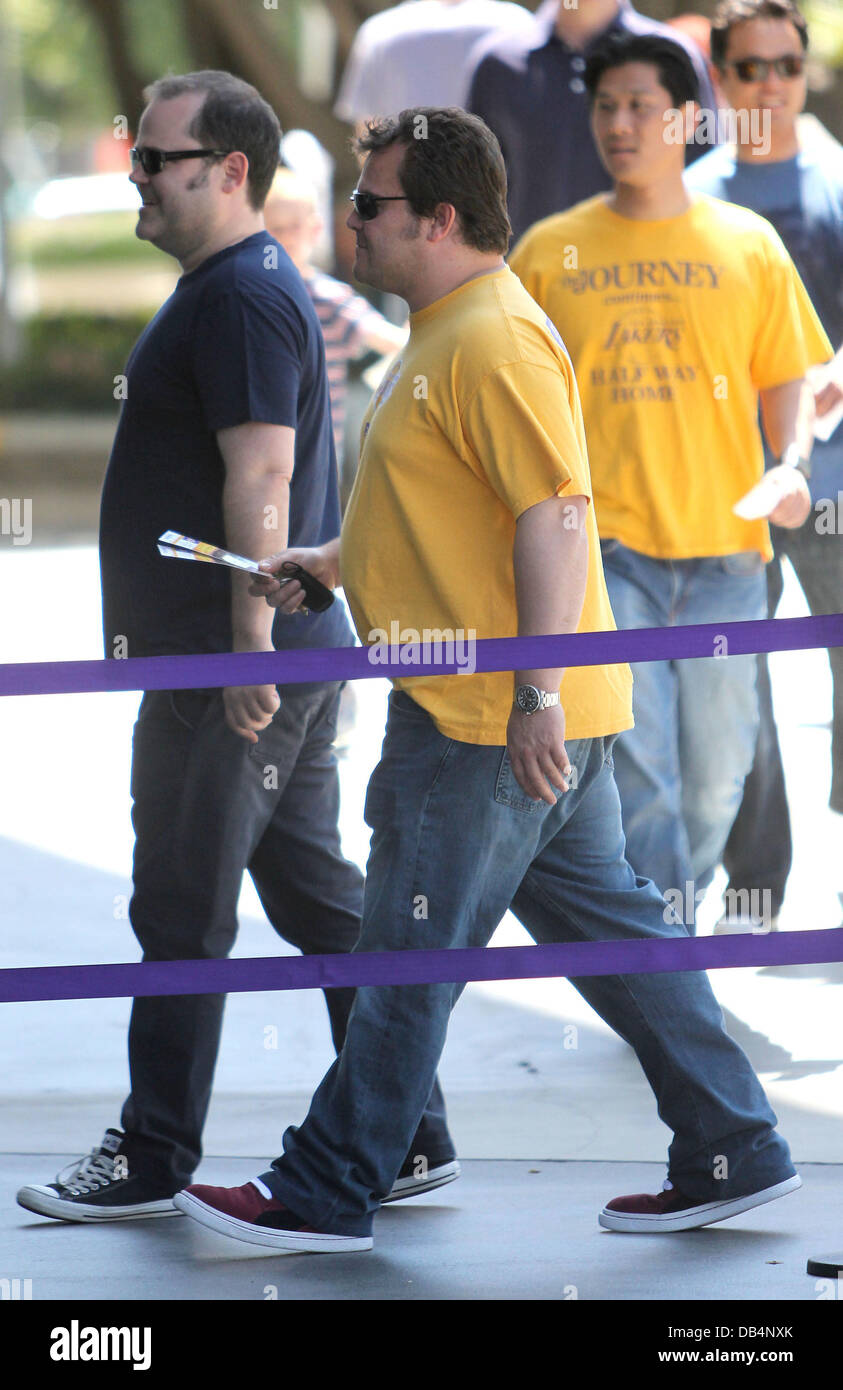 Jack Black, arriving at the Staples Center for the Lakers game. Los  Angeles, California - 17.04.11 Stock Photo - Alamy