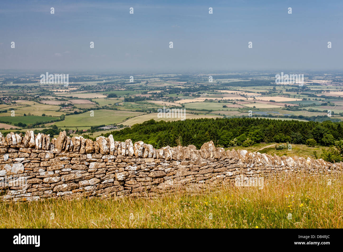Dry Stone Wall, Cotswolds Stock Photo