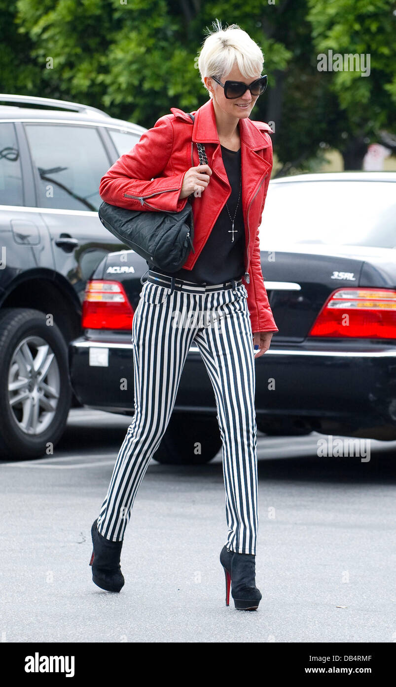 Laetitia Hallyday, wife of French singer Johnny Hallyday, visits the Fred  Segal store in Hollywood Los Angeles, California - 18.04.11 Stock Photo -  Alamy