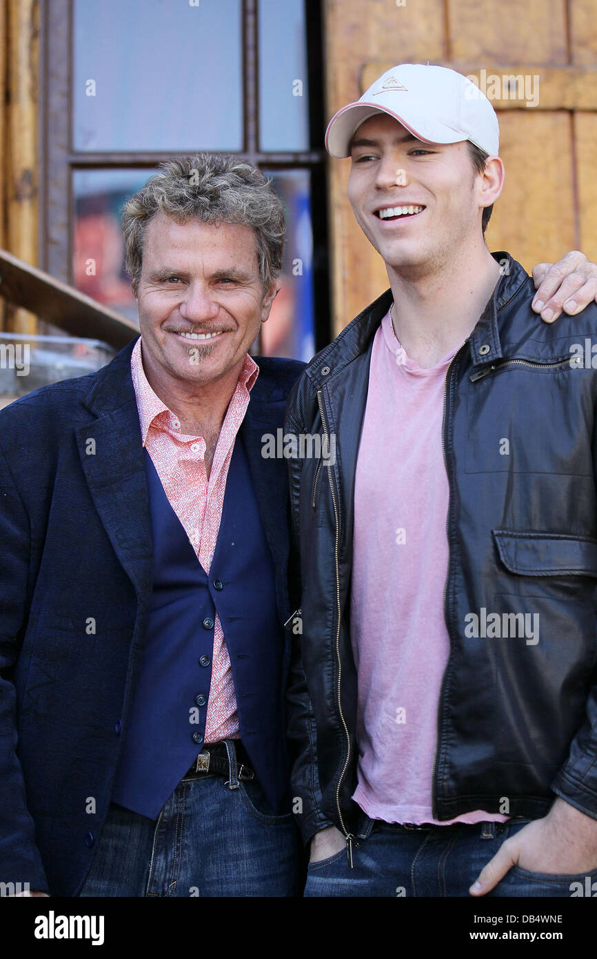 Martin Kove and son Jesse Kove at lunch at The Saddleback Ranch in West ...