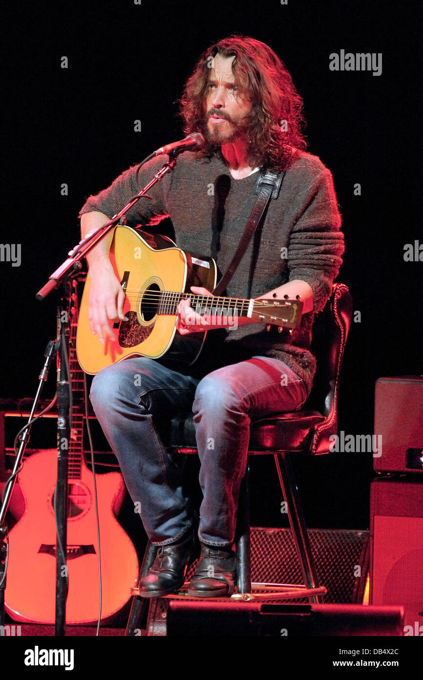 Chris Cornell performing on stage at The Queen Elizabeth Theatre.  Toronto, Canada - 20.04.11 Stock Photo