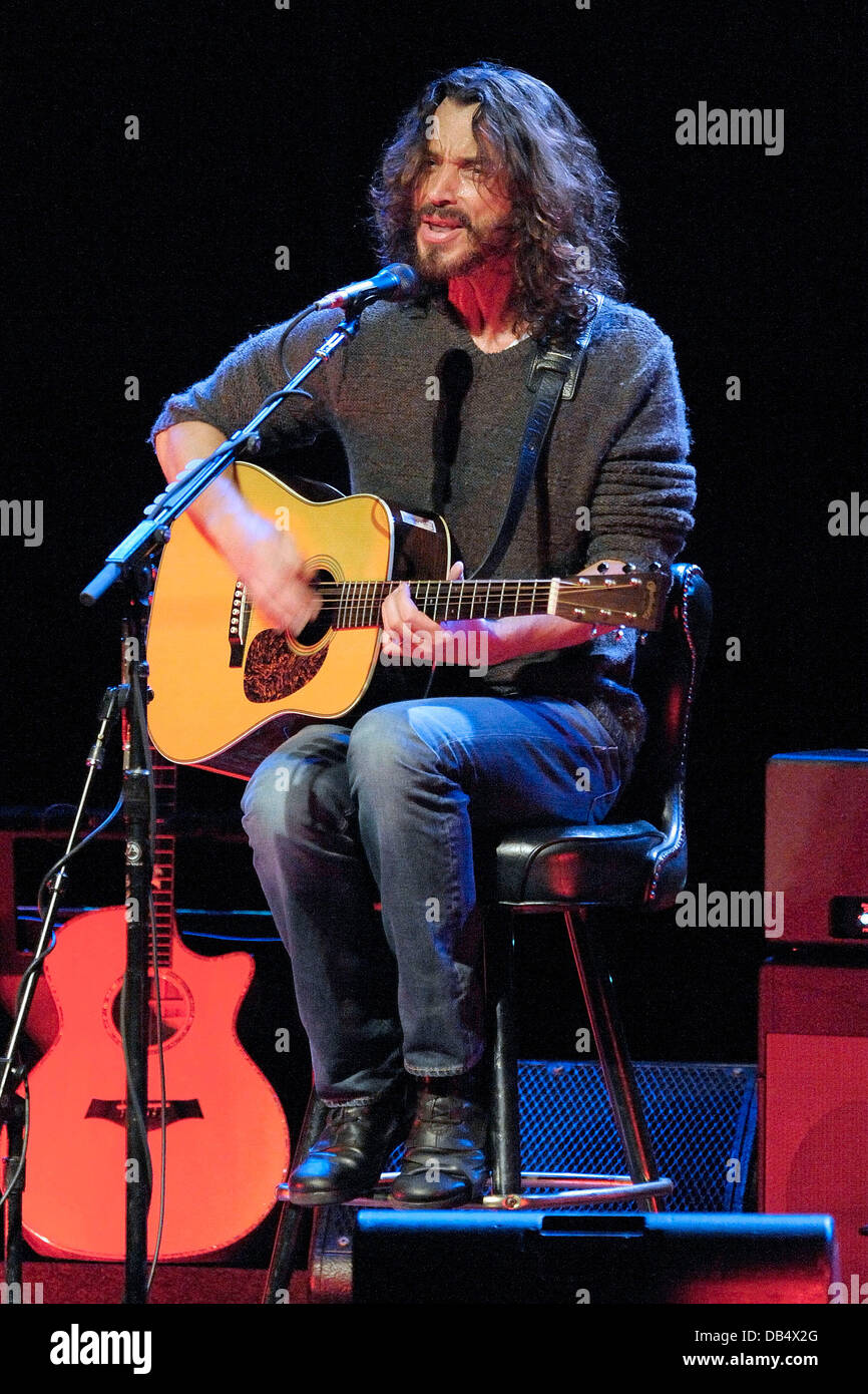Chris Cornell performing on stage at The Queen Elizabeth Theatre.  Toronto, Canada - 20.04.11 Stock Photo