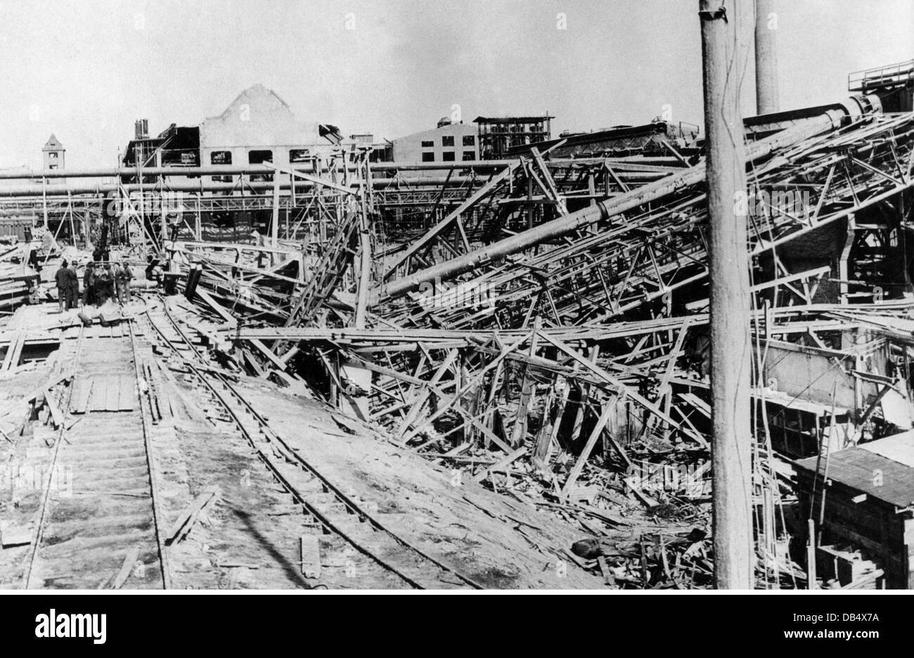 disasters, explosions, BASF, explosion of ammonium nitrate, Oppau, 21.9.1921, Additional-Rights-Clearences-Not Available Stock Photo