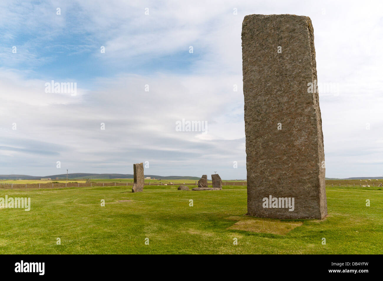 The Stones of Stenness, Mainland, Orkney. Stock Photo