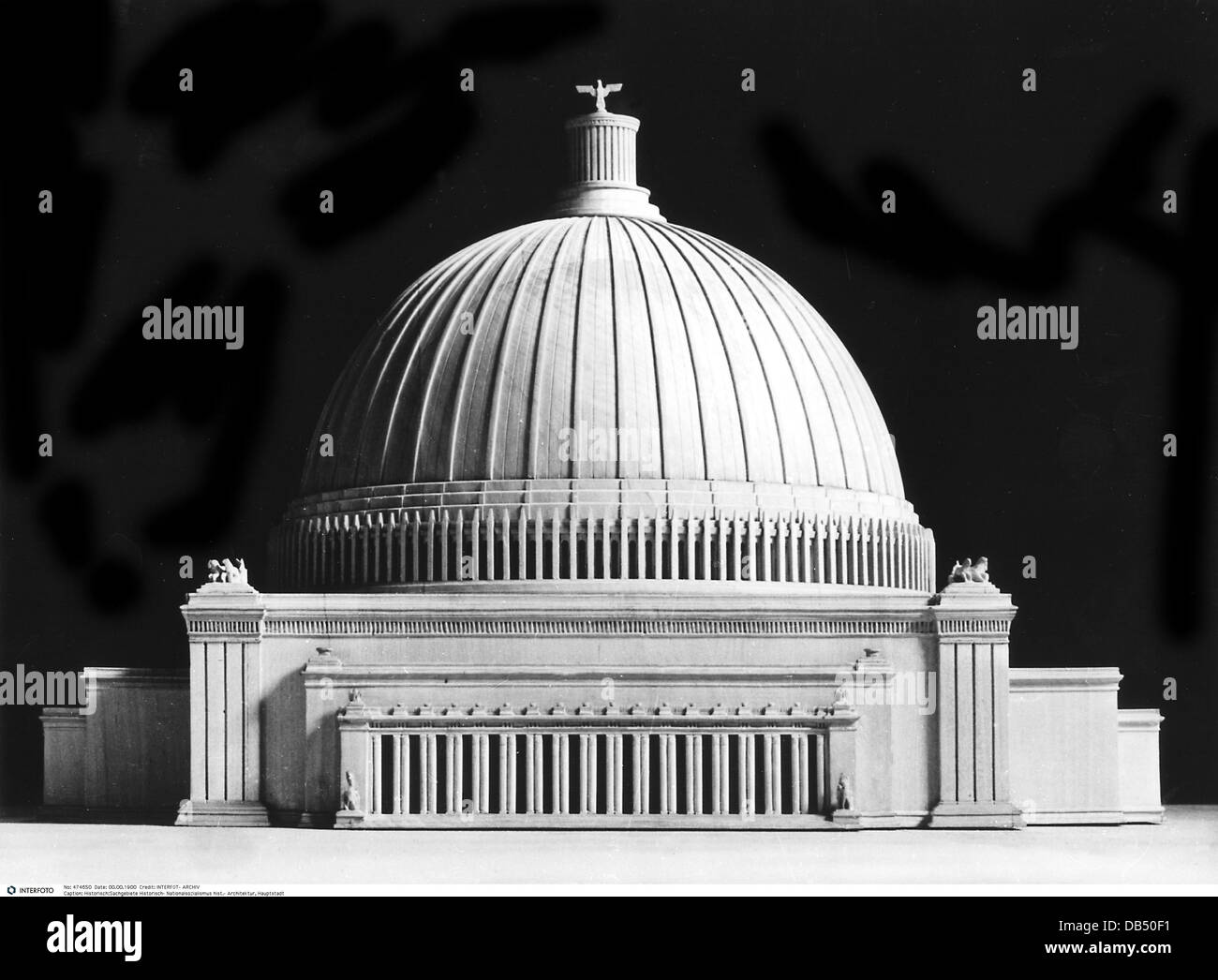 Nazism / National Socialism, architecture, capital of the German Reich "Germania" (former Berlin), "Great Hall", miniature, draft by Alber Speer, late 1930s, Additional-Rights-Clearences-Not Available Stock Photo