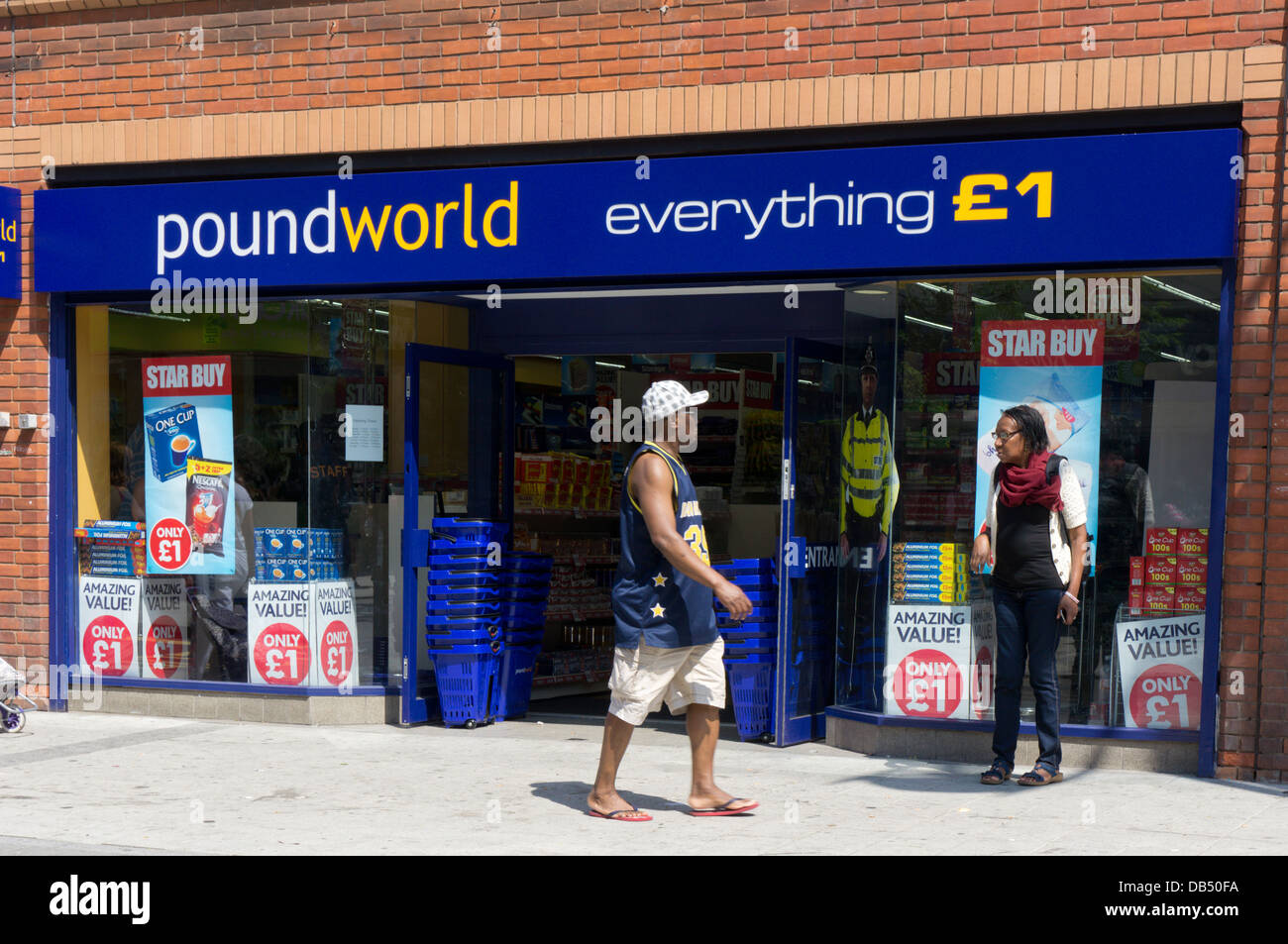 Poundworld discount shop in Rye Lane, Peckham. Stock Photo