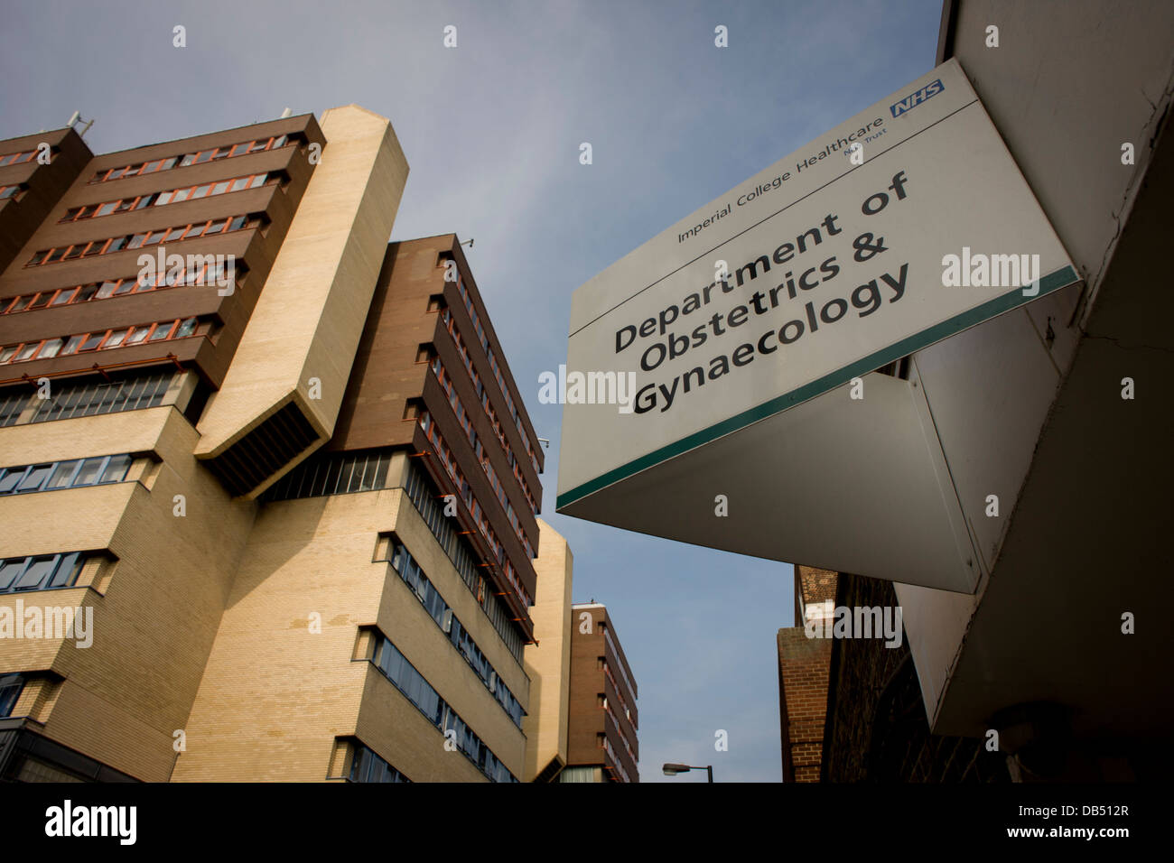 St Mary's hospital NHS trust building complex in Paddington, London. Stock Photo
