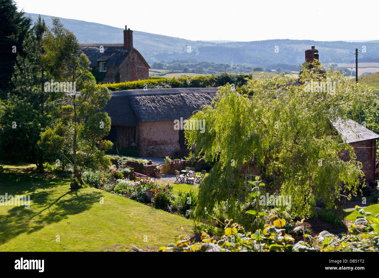 Thatched cottages at Tivington, Minehead, Somerset Stock Photo - Alamy