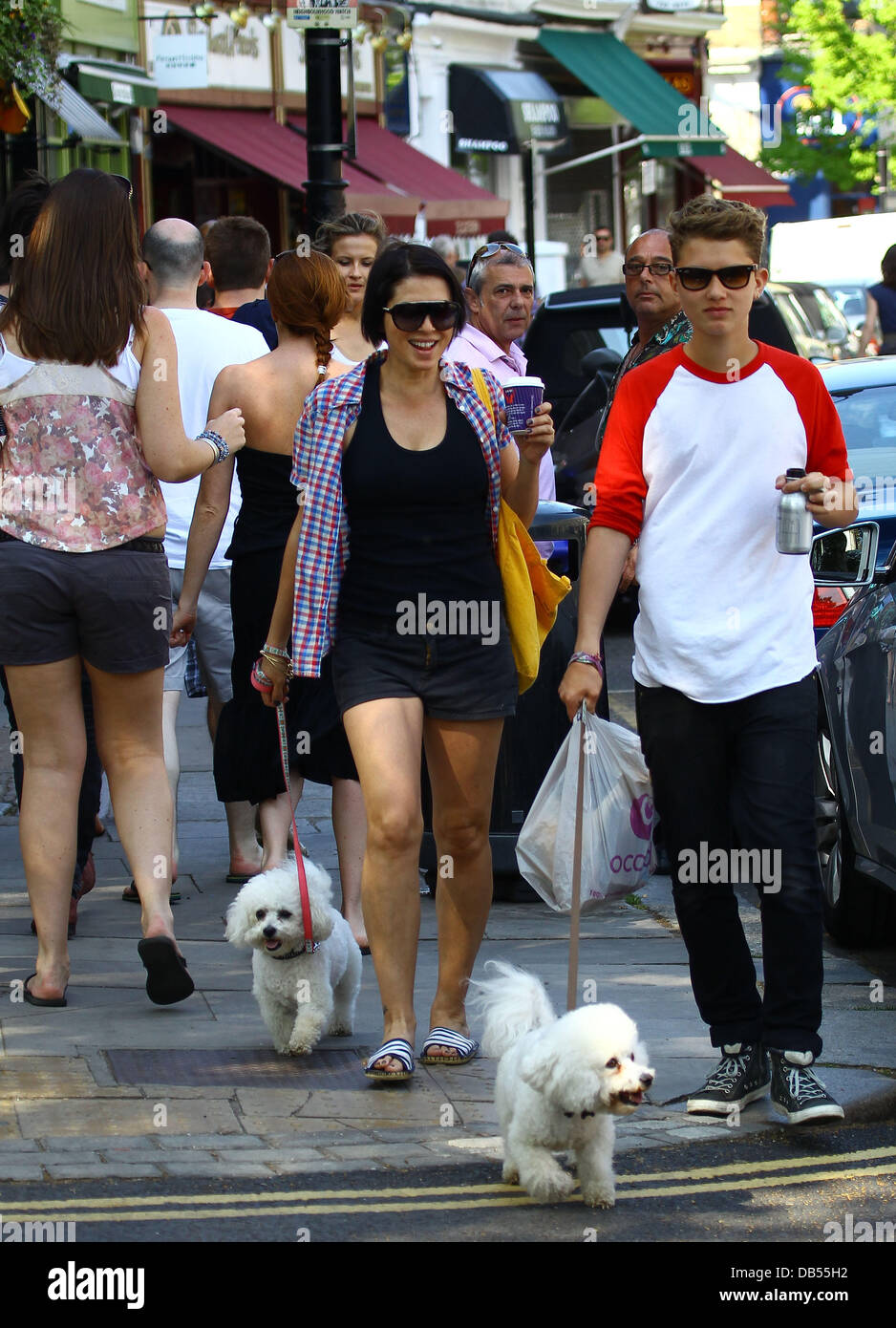 Sadie Rafferty Sadie Frost and her son Rafferty take their dogs for a walk in Primrose ...