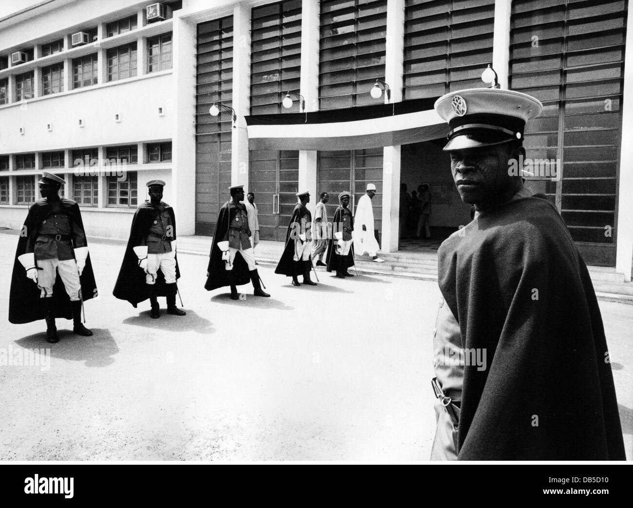 geography / travel, Burkina Faso, politics, guards during opening of parliament, Ouagadougou, 1960s, Additional-Rights-Clearences-Not Available Stock Photo