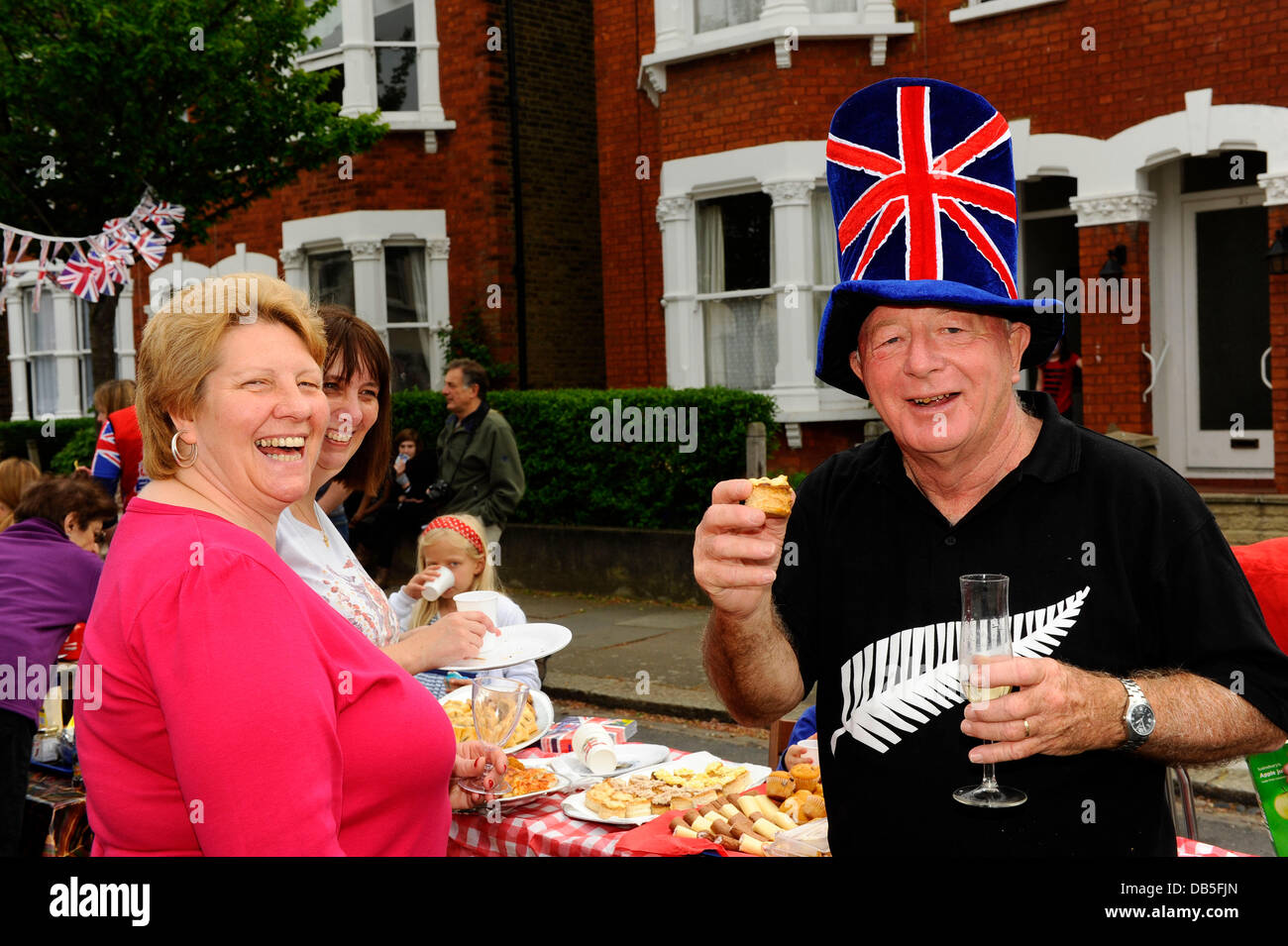 Royal Wedding Street party Held at Leicester Road, East Finchley, North London. England. London