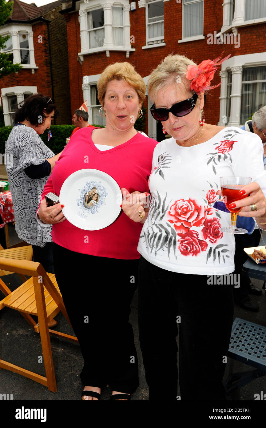 Royal Wedding Street party Held at Leicester Road, East Finchley, North London. England. London