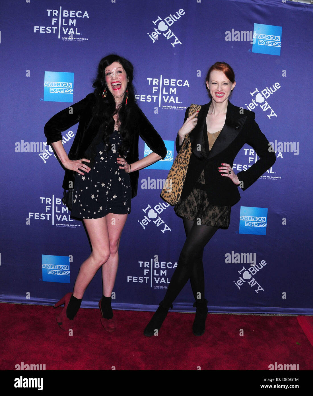 Karen Elson and guest 2011 Tribeca Film Festival Premiere of 'Janie Jones' at the SVA Theater - Arrivals New York City, USA - 29.04.11 Stock Photo