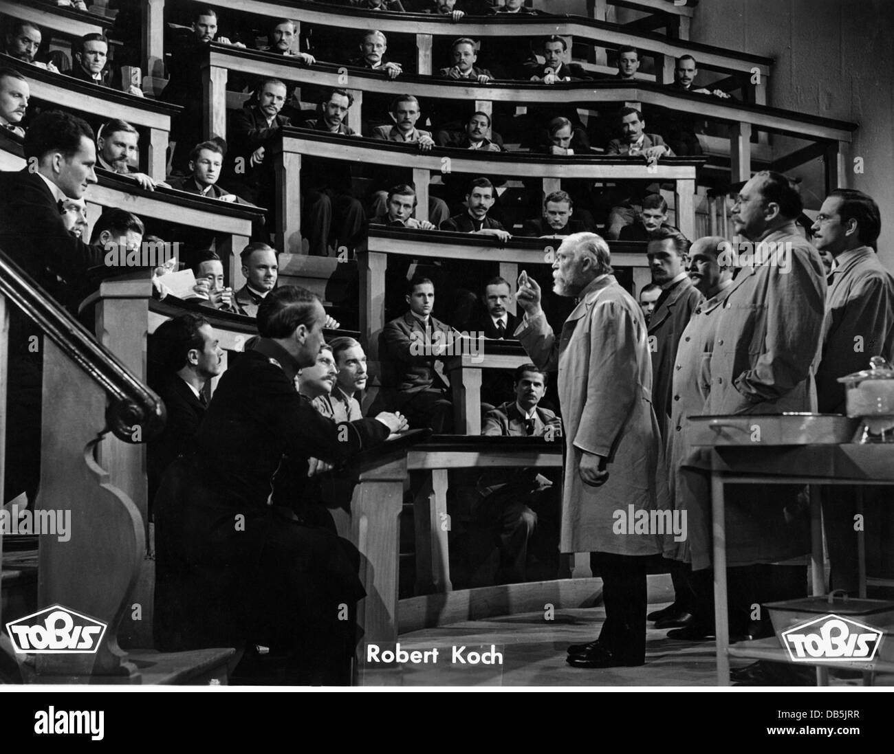 movie, 'Robert Koch', GER 1939, director: Hans Steinhoff, scene with Werner Krauss as Dr Rudolf Virchow, , Third-Party-Permissions-Neccessary Stock Photo