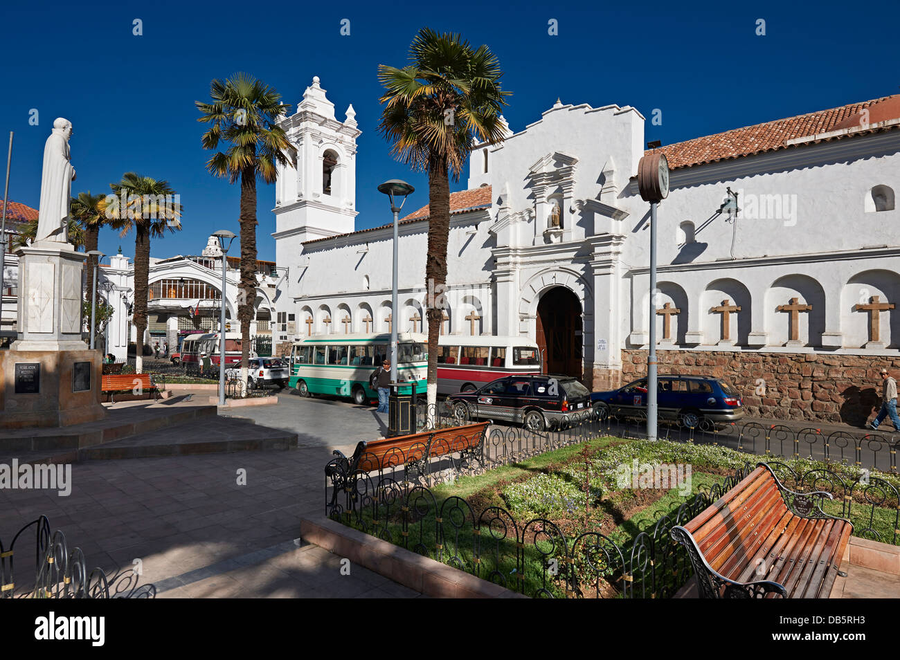 church of San Francisco, colonial buildings, Sucre, Bolivia, South America Stock Photo