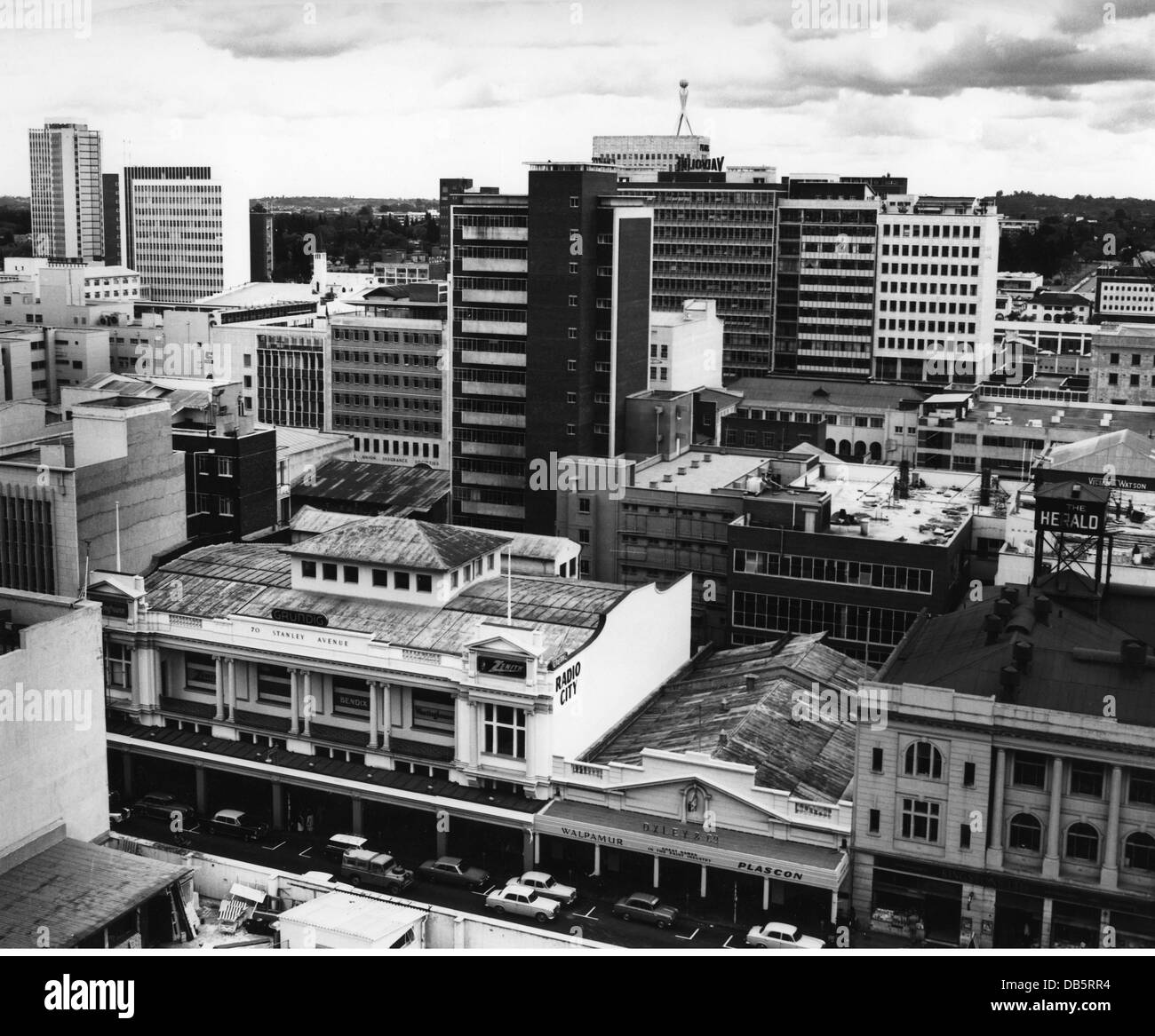 geography / travel, Salisbury (Harare), city views / cityscapes, view of the business district, Stanley Avenue, circa 1960, Additional-Rights-Clearences-Not Available Stock Photo