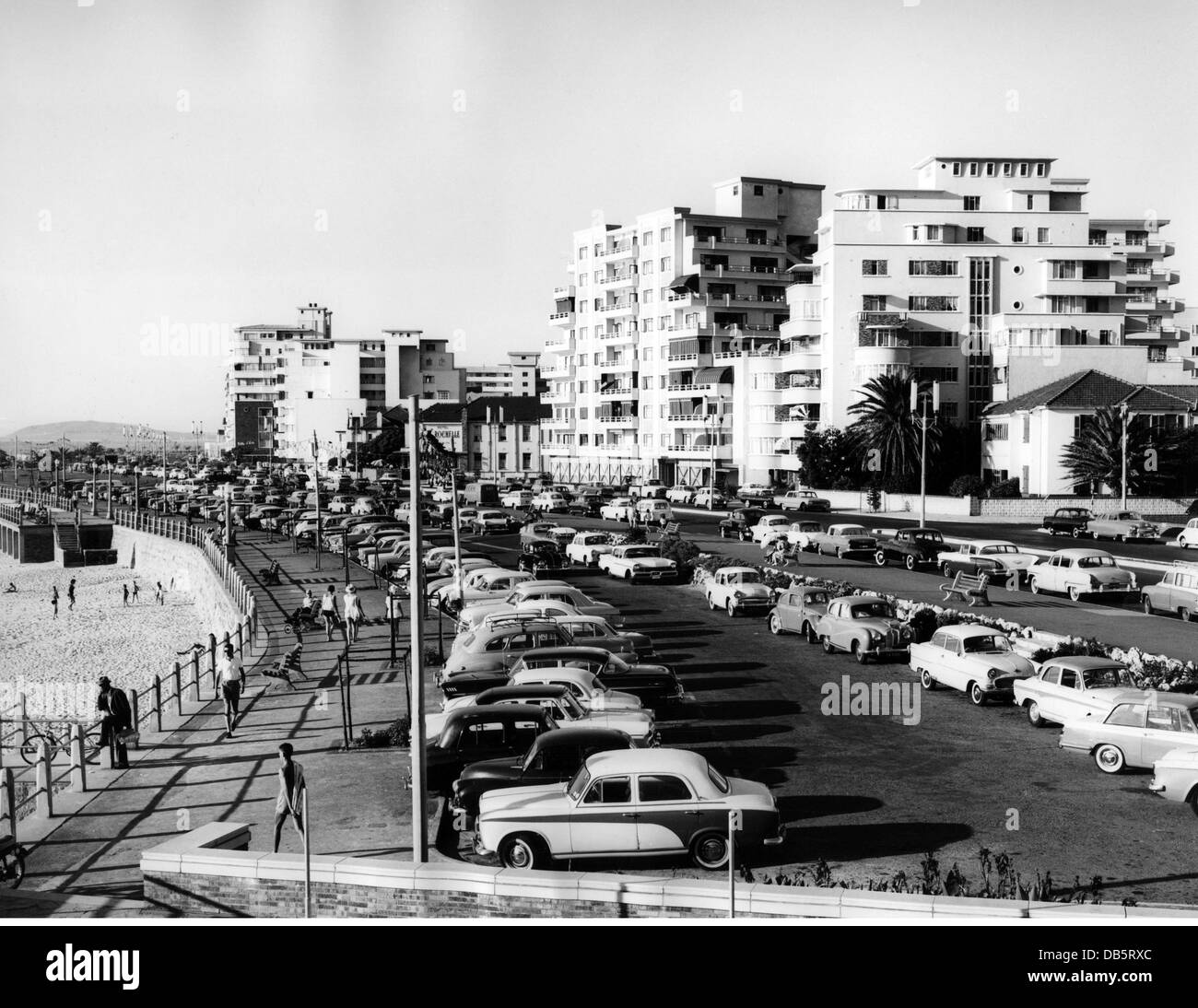 geography / travel, South Africa, Cape Town, city views / cityscapes, parking place at Sea Point, circa 1950s, Additional-Rights-Clearences-Not Available Stock Photo