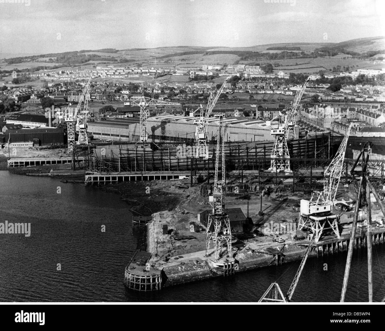 geography / travel, Great Britain, Glasgow, harbour, shipbuilding on