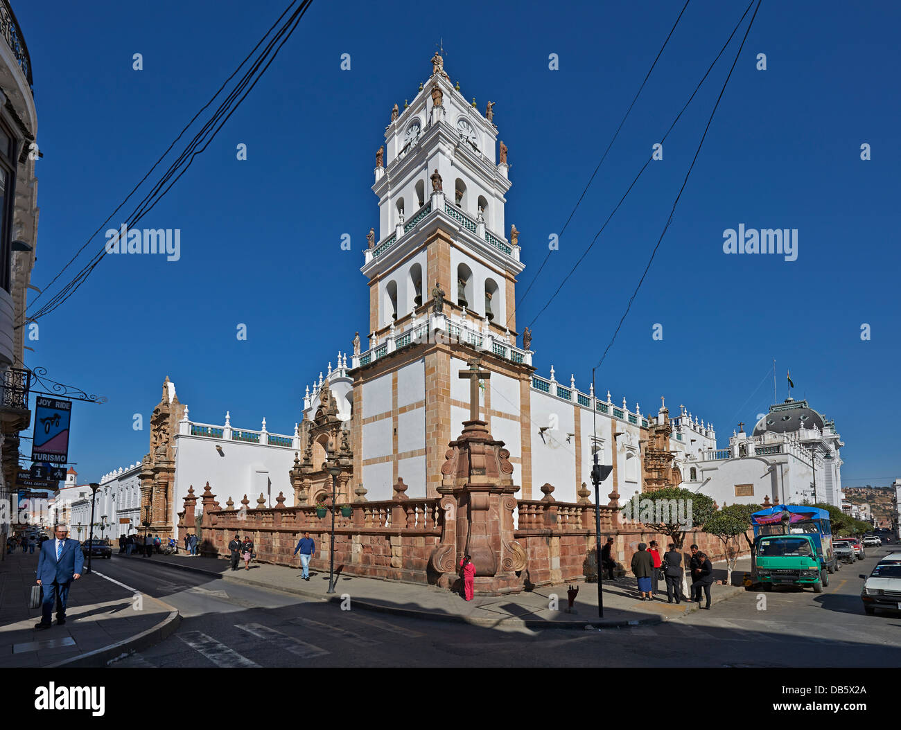 Catedral Metropolitana, cathedral of Sucre, Bolivia, South America Stock Photo