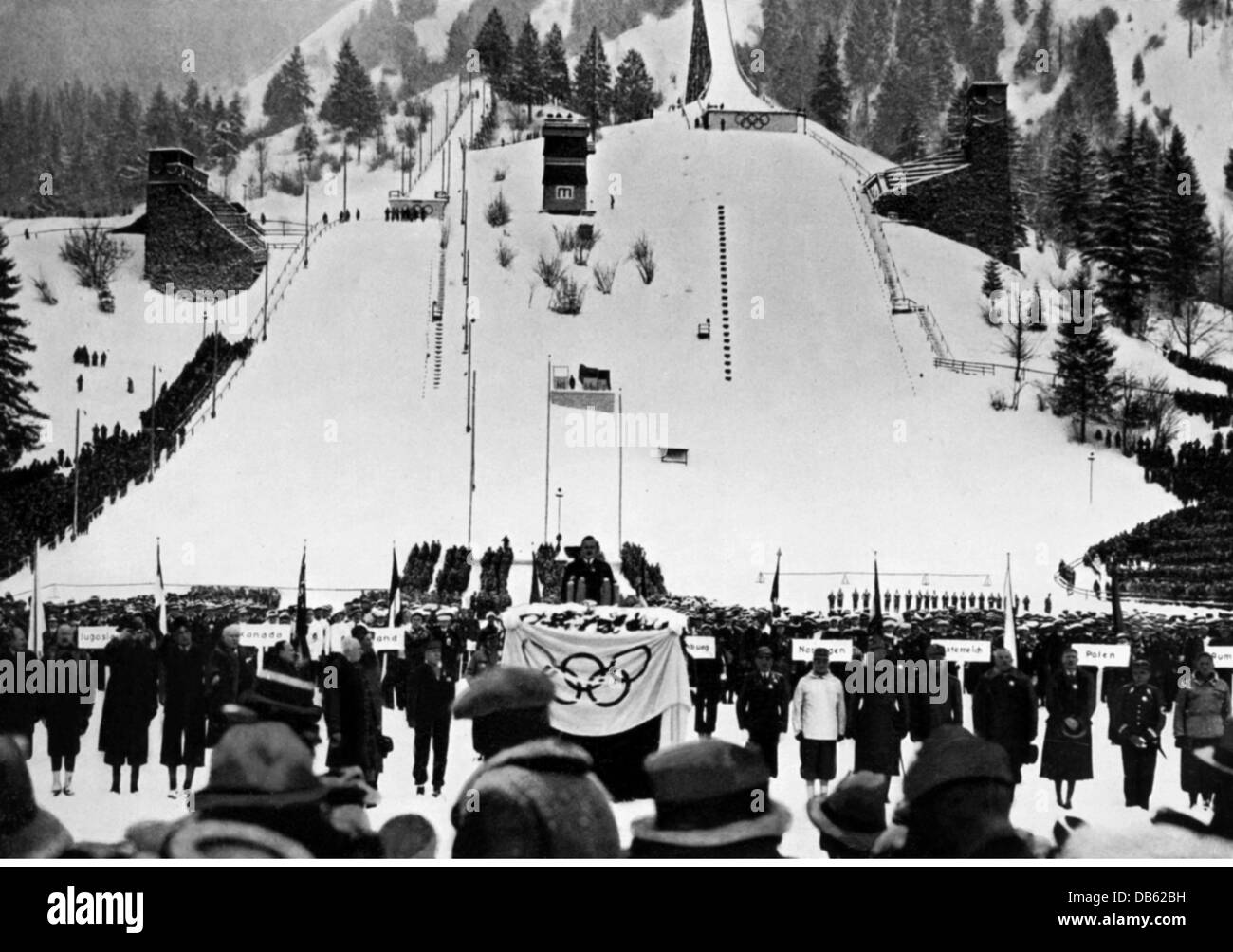The 1936 olympic games opening ceremony hi-res stock