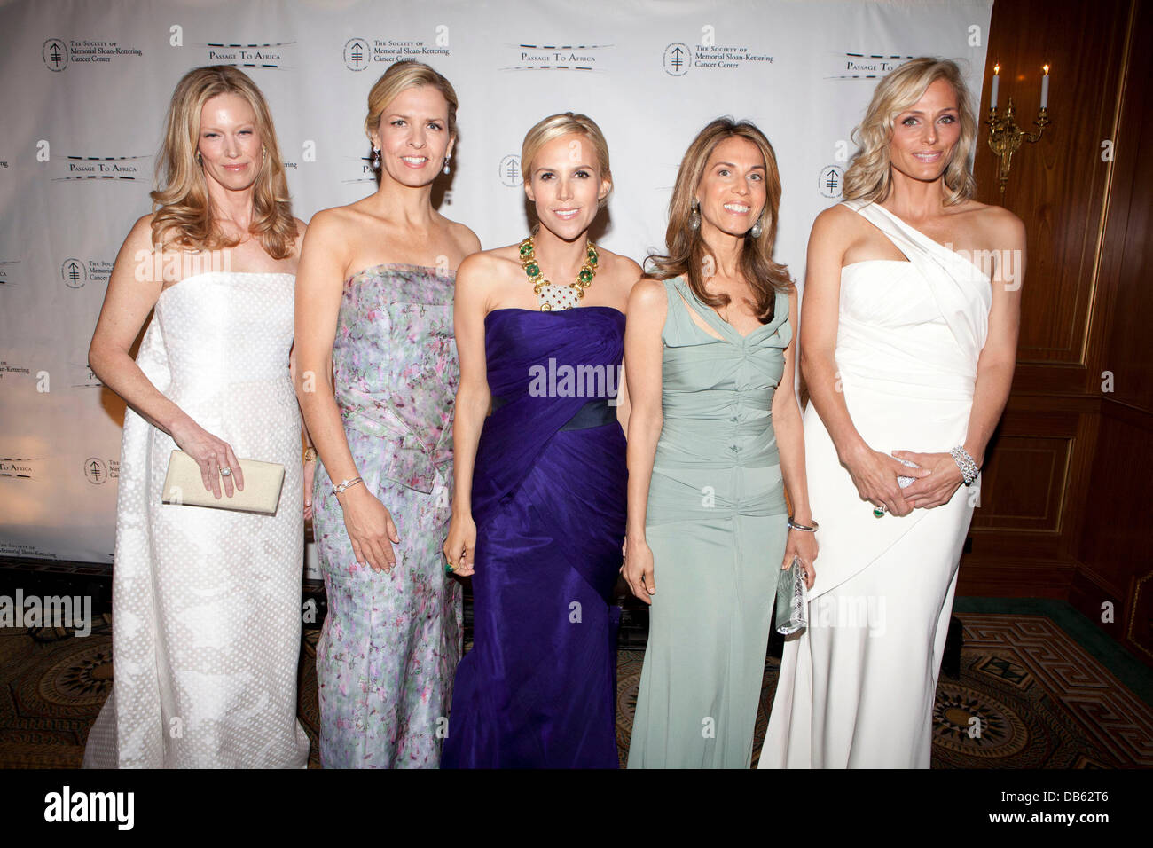 Shelly Carr, Heather Leeds, Tory Burch, Caryn Zucker, Jamie Tisch attend the Society of Memorial Sloan-Kettering Cancer Center's 2011 Spring Ball at The Pierre Hotel New York City, USA - 04.05.11 Stock Photo
