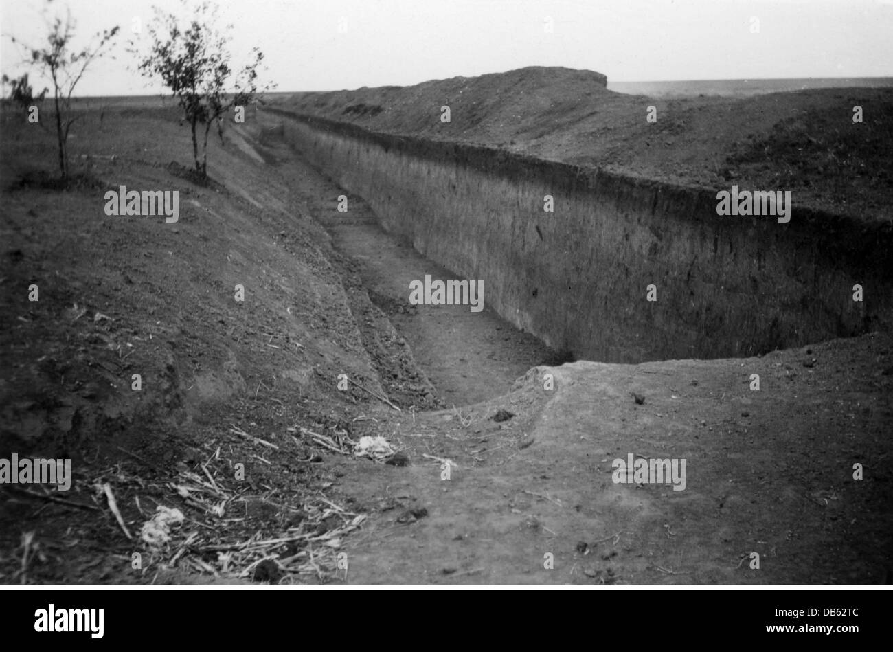 Second World War / WWII, Soviet Union, Soviet antitank ditch, Army Group South, Ukraine, summer 1941, Additional-Rights-Clearences-Not Available Stock Photo