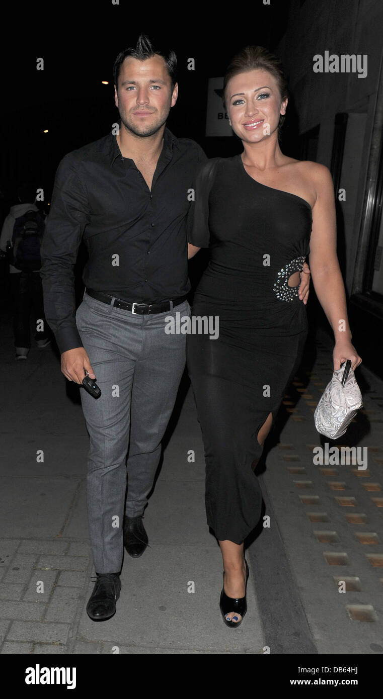 Mark Wright and Lauren Goodger leaving Hakkasan restaurant. London