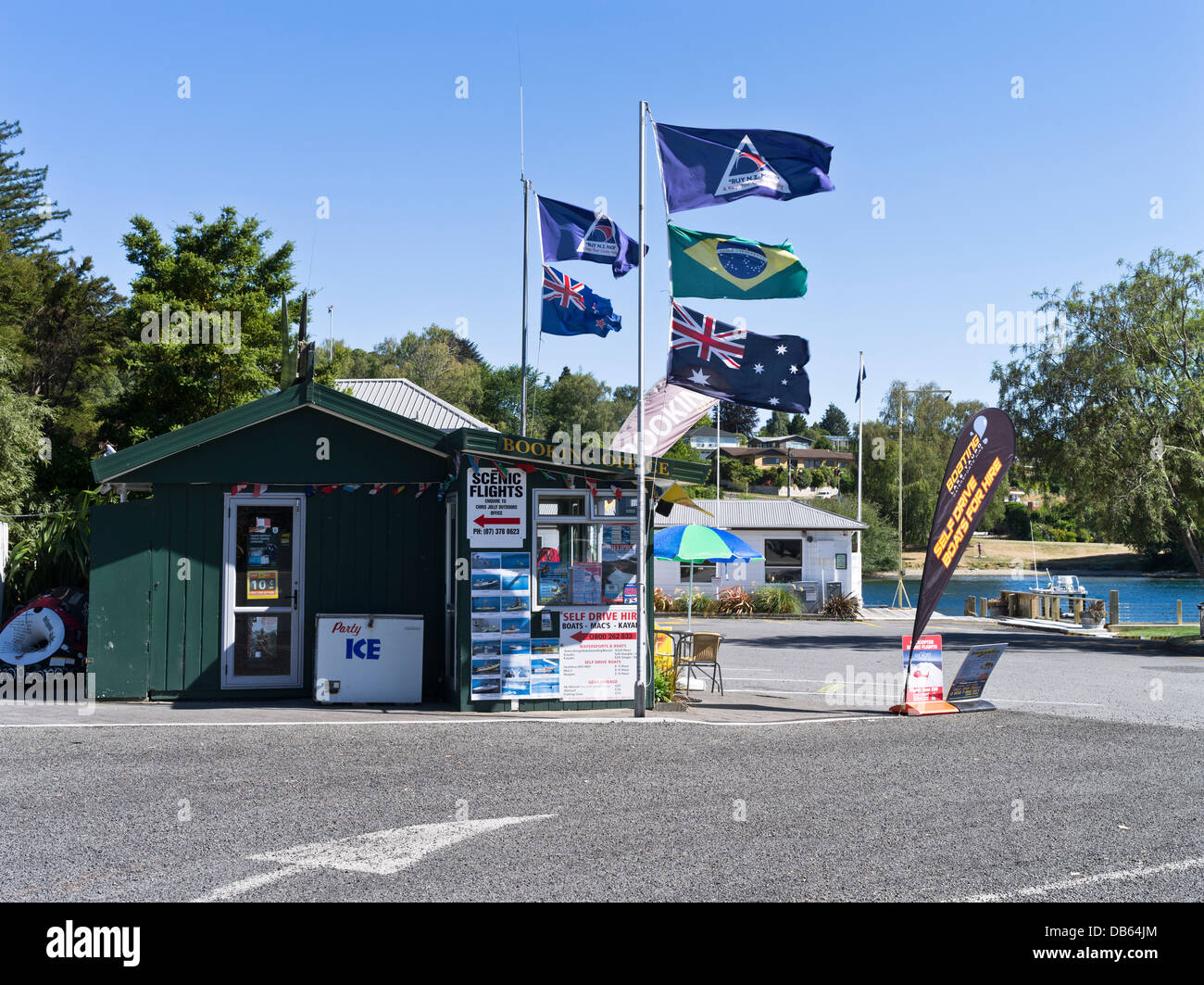 dh Taupo Harbour TAUPO NEW ZEALAND Lake Taupo cruising trip booking office Stock Photo