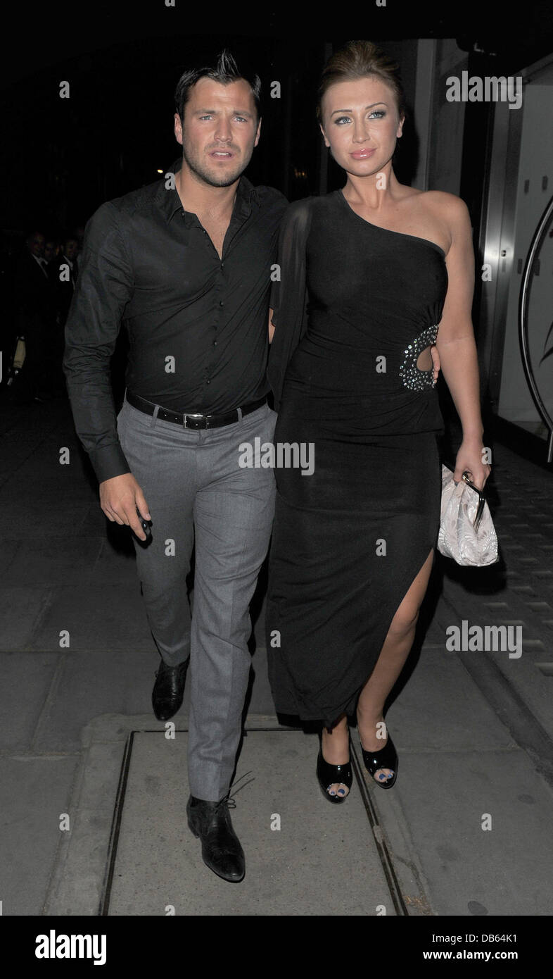 Mark Wright and Lauren Goodger leaving Hakkasan restaurant. London