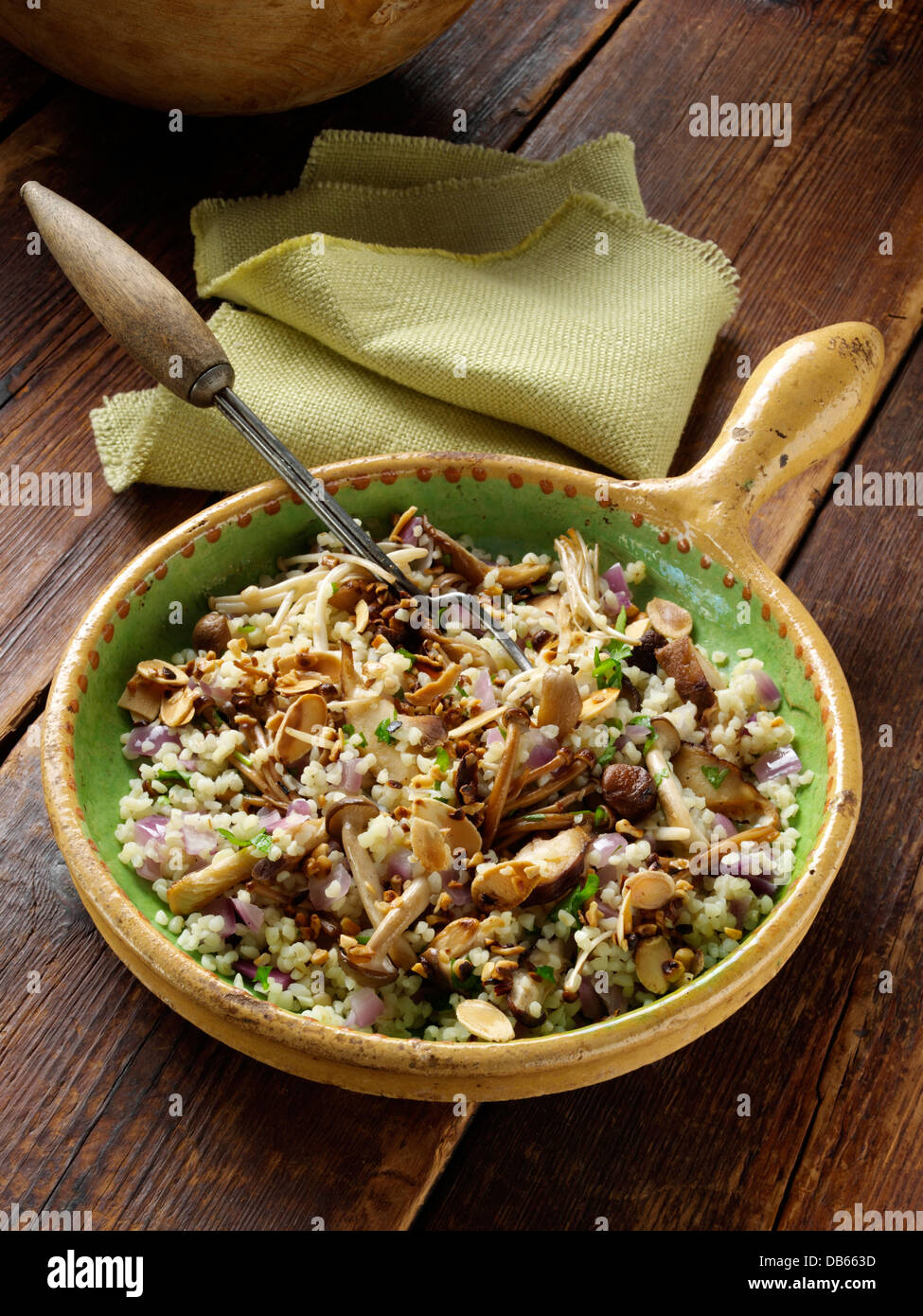 Bulgur pilaf with mushrooms Stock Photo Alamy