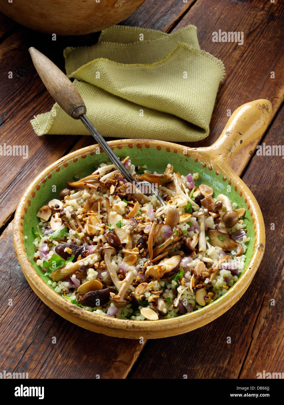 Bulgur pilaf with mushrooms Stock Photo Alamy