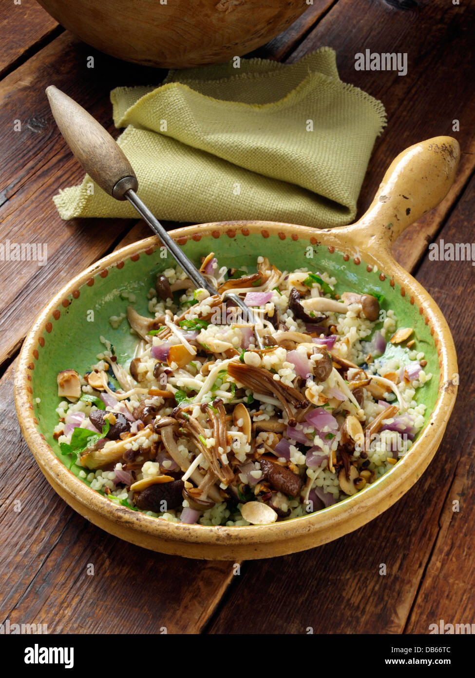 Bulgur pilaf with mushrooms Stock Photo Alamy