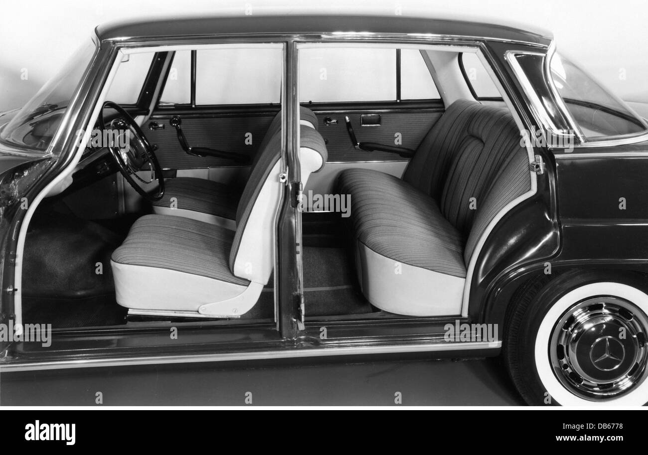 transport / transportation, cars, Mercedes-Benz 280 S/SE, interior view, 1960s, Additional-Rights-Clearences-Not Available Stock Photo