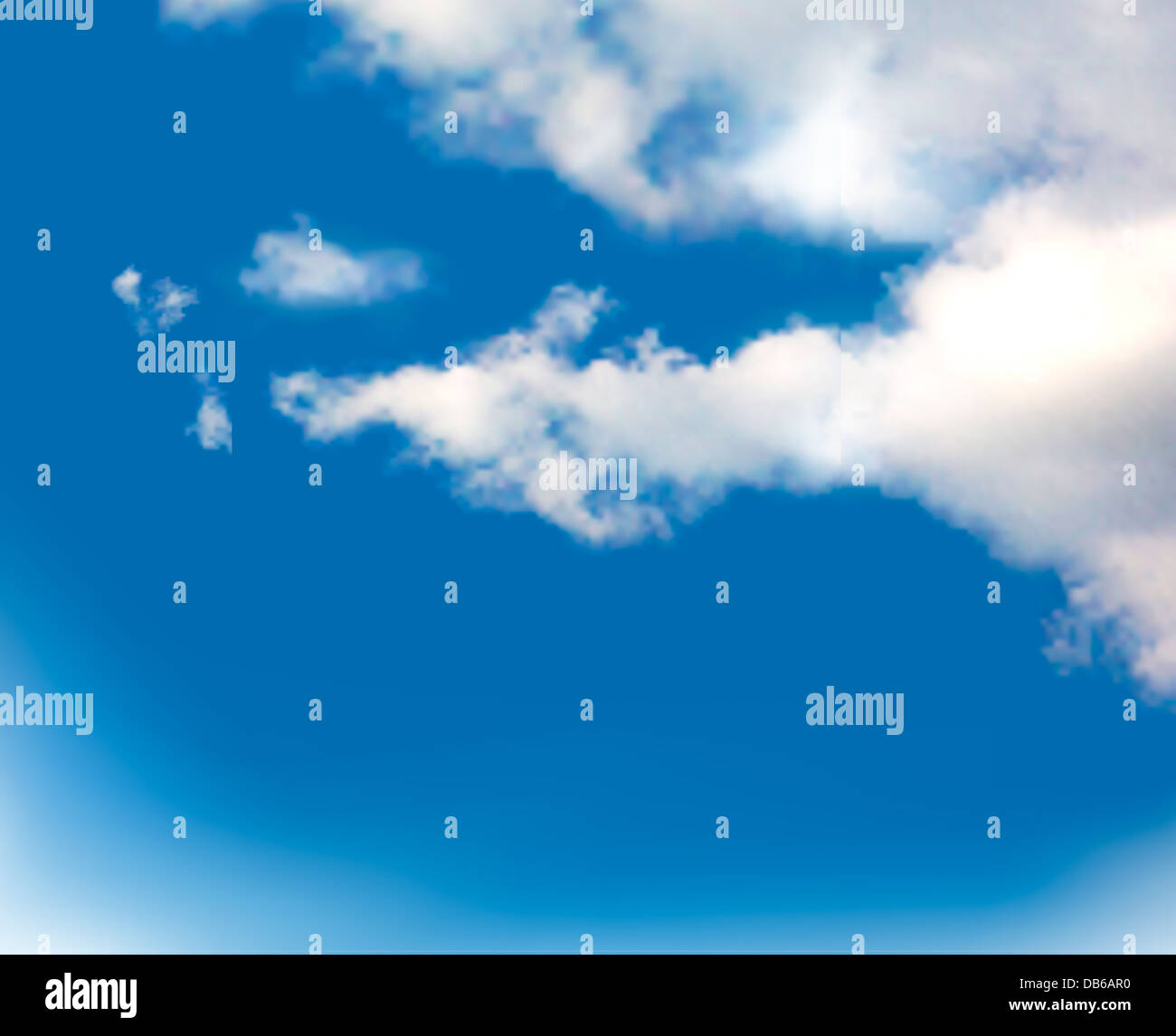 Blue sky with clouds. Vector background Stock Photo - Alamy