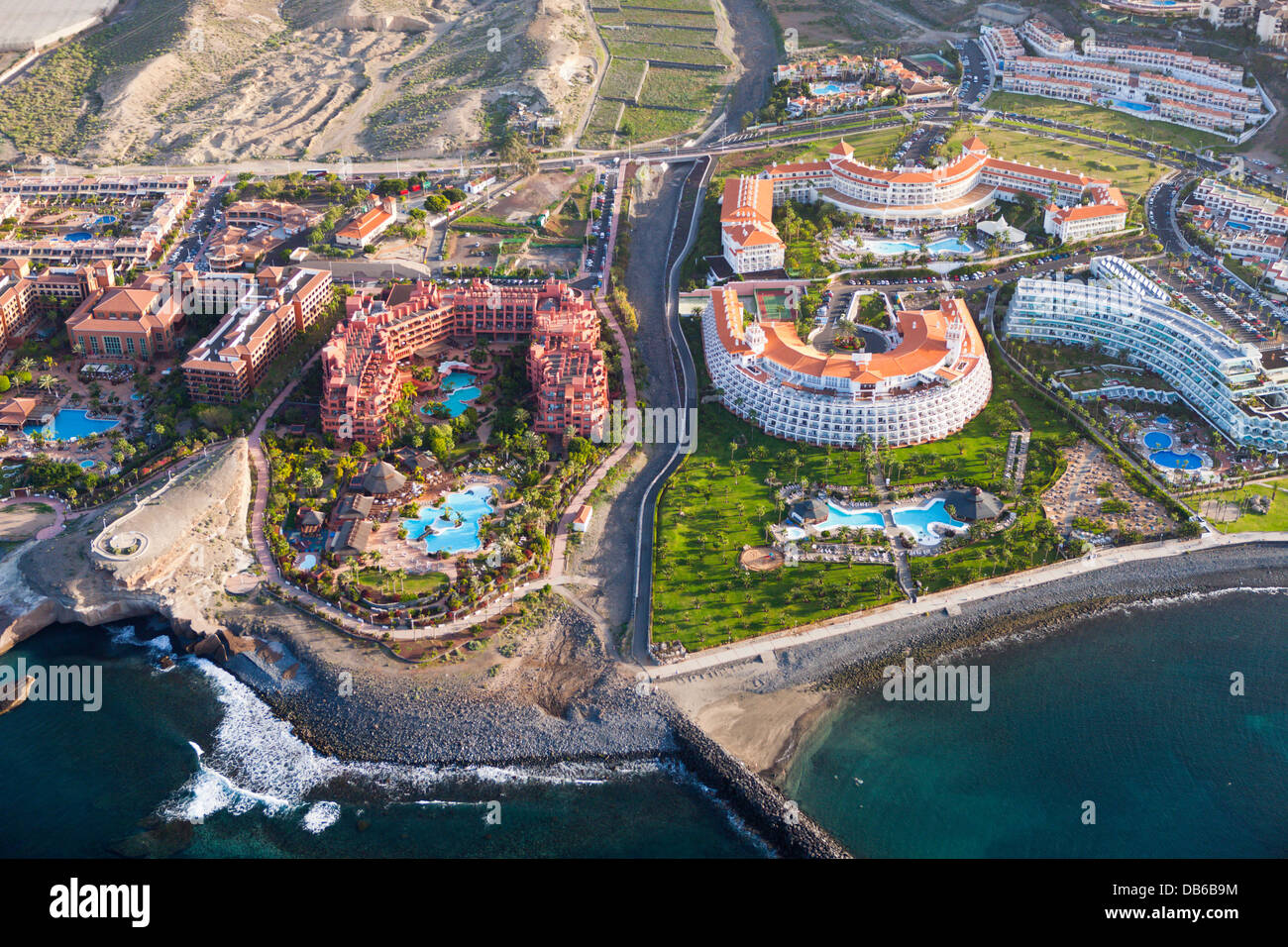 Hotel Facilities in South of Tenerife, Tenerife, Canary Islands, Spain Stock Photo