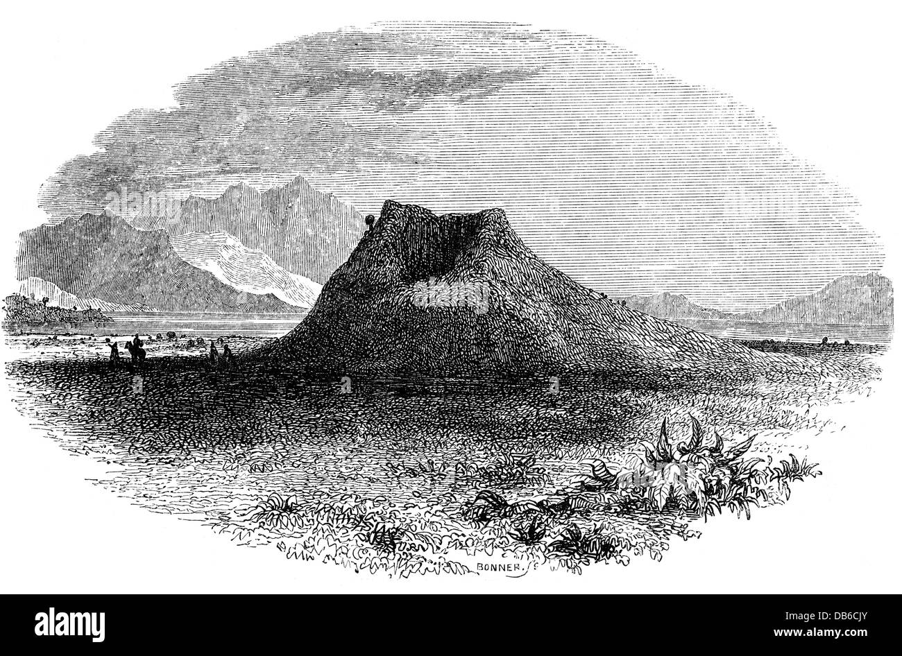 geography / travel, Greece, landscapes, Attica, tumulus at Marathon, wood engraving after drawing by captain Irton, 1839, Additional-Rights-Clearences-Not Available Stock Photo