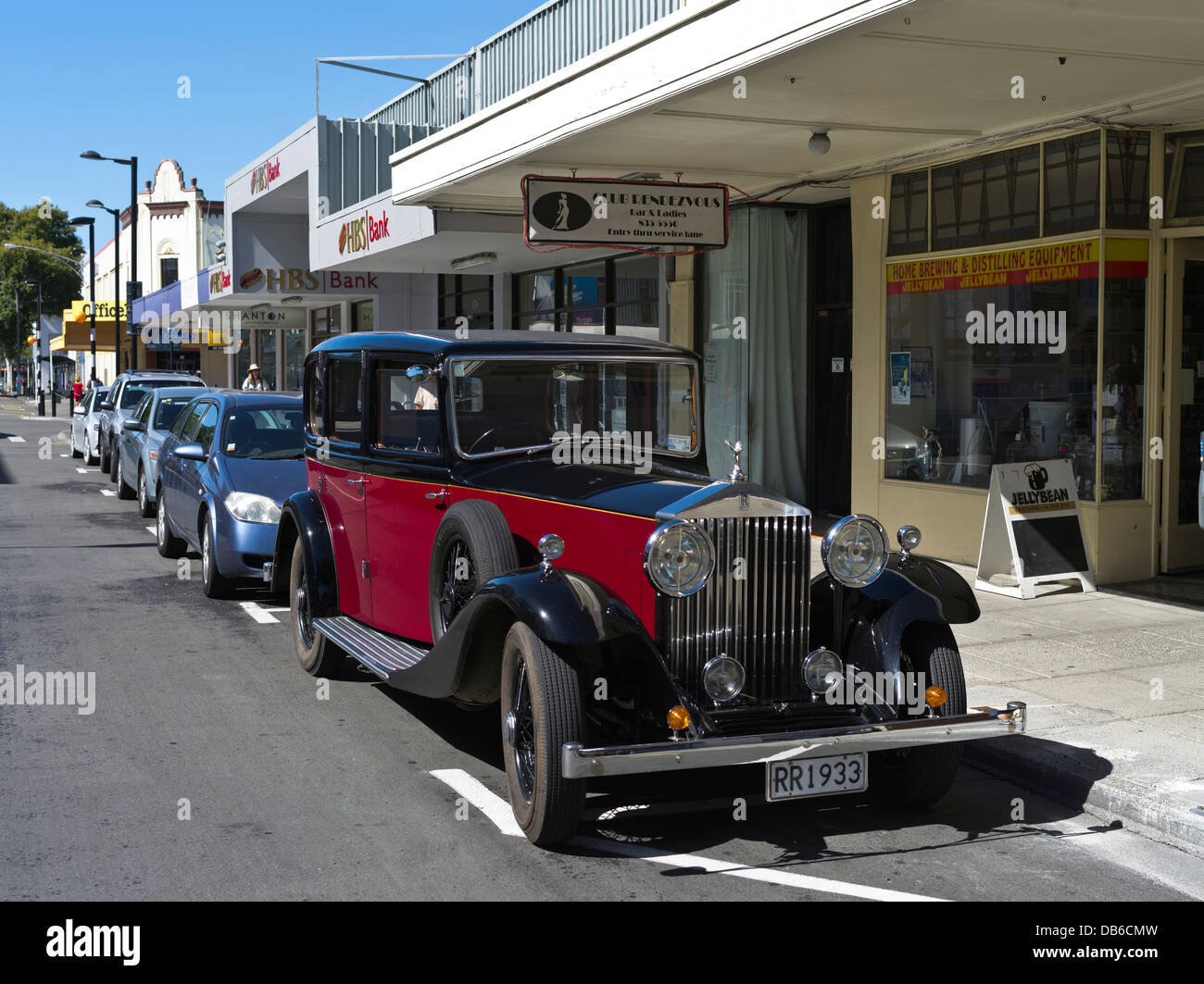 dh  NAPIER NEW ZEALAND Art Deco weekend classic vintage Rolls Royce 20-25 car motorcar Stock Photo