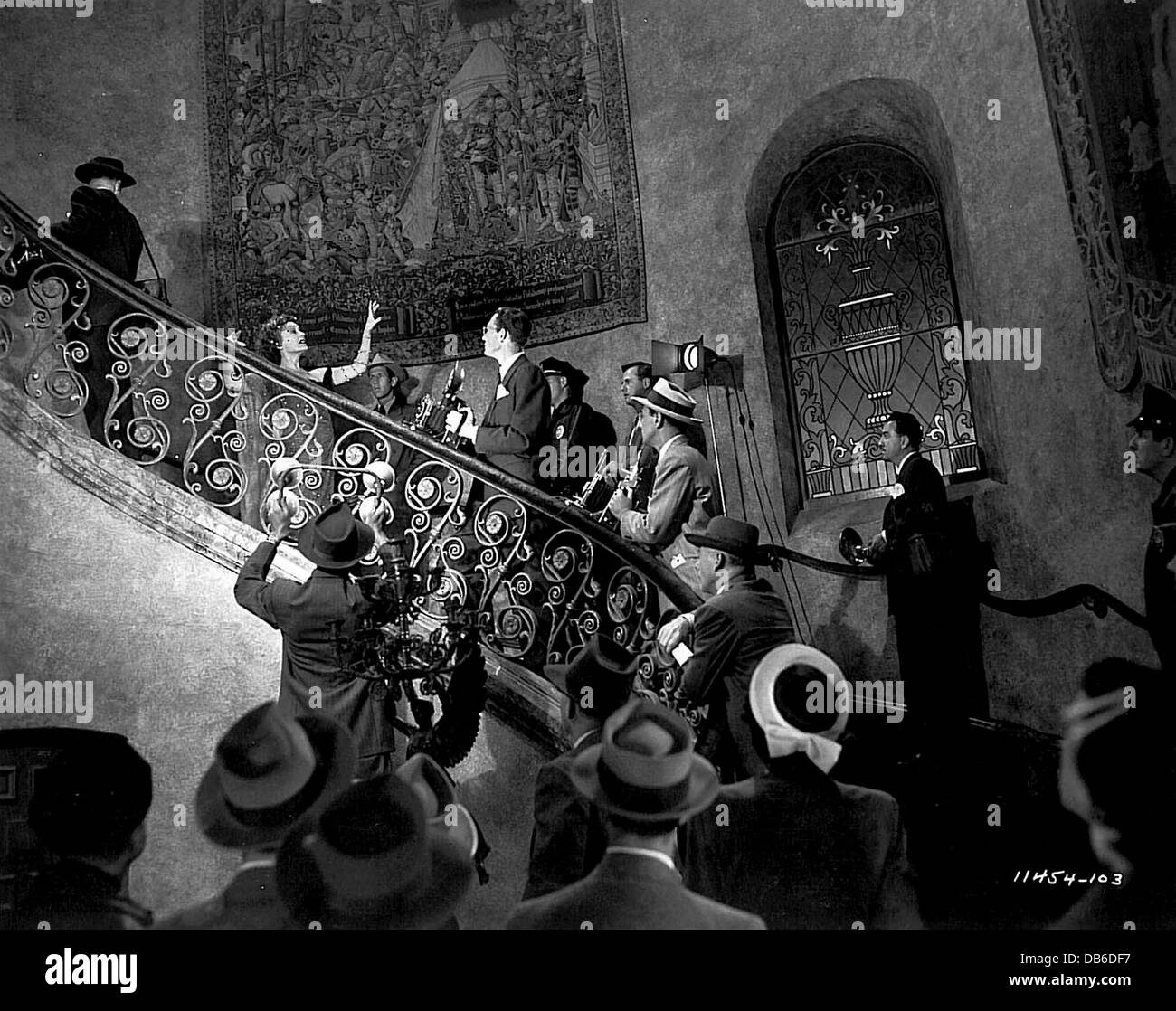 SUNSET BOULEVARD Paramount, 1950. Directed by Billy Wilder. With Gloria Swanson, William Holden, Erich von Stroheim Stock Photo