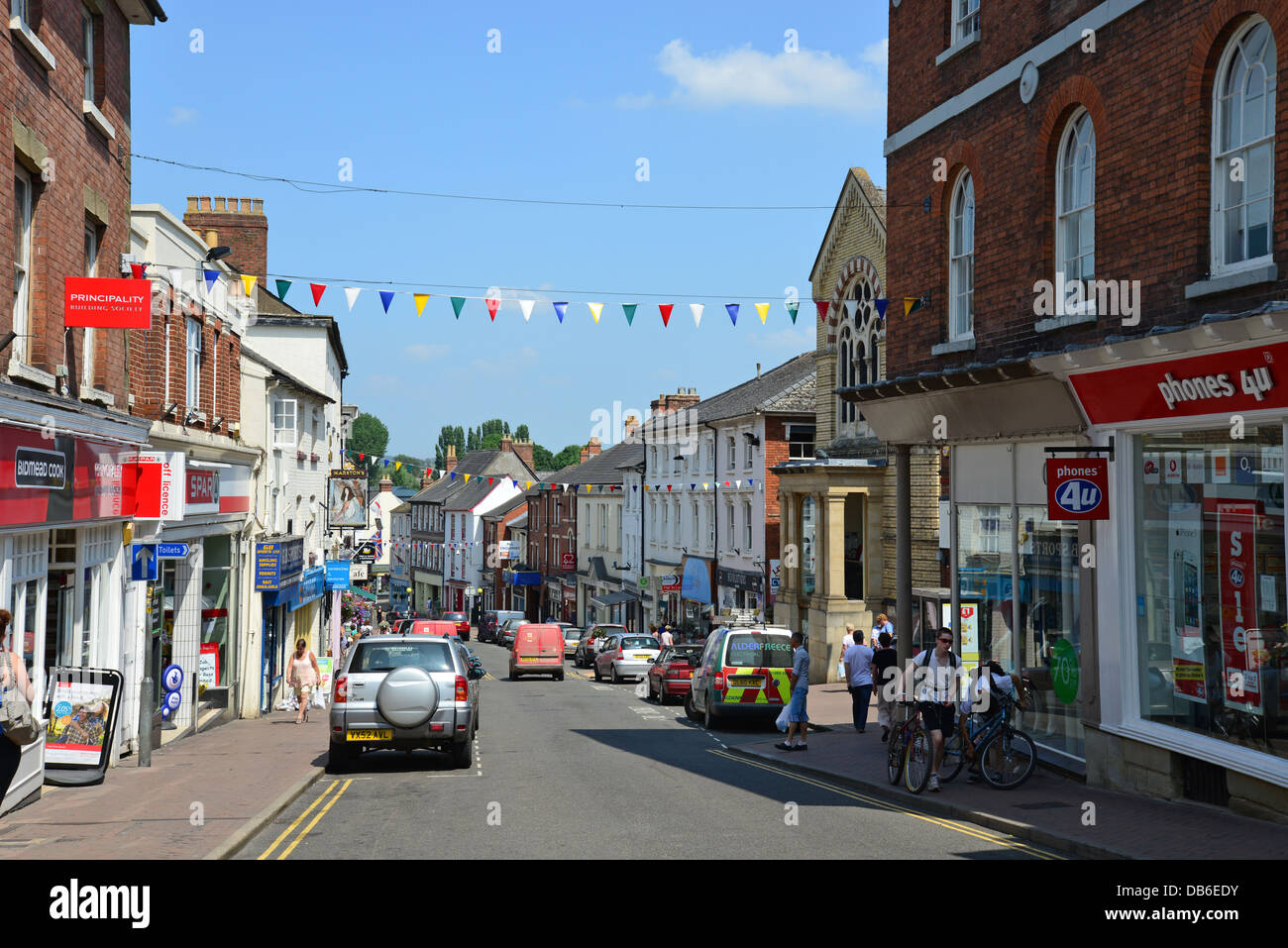 Broad Street, Ross-on-Wye (Rhosan ar Wy), Herefordshire, England, United Kingdom Stock Photo