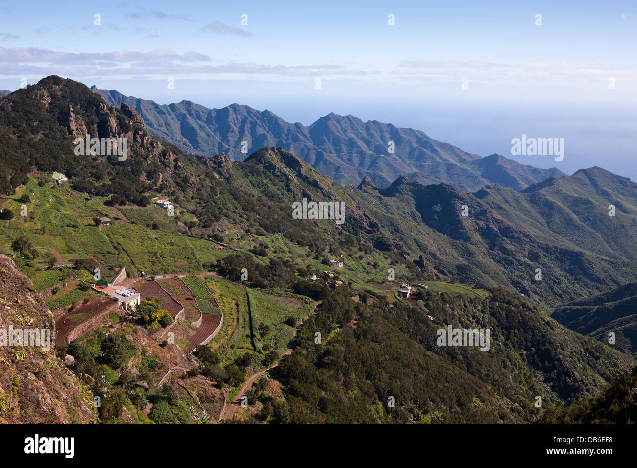 Anaga Mountains in northeast of Tenerife, Tenerife, Canary Islands, Spain Stock Photo