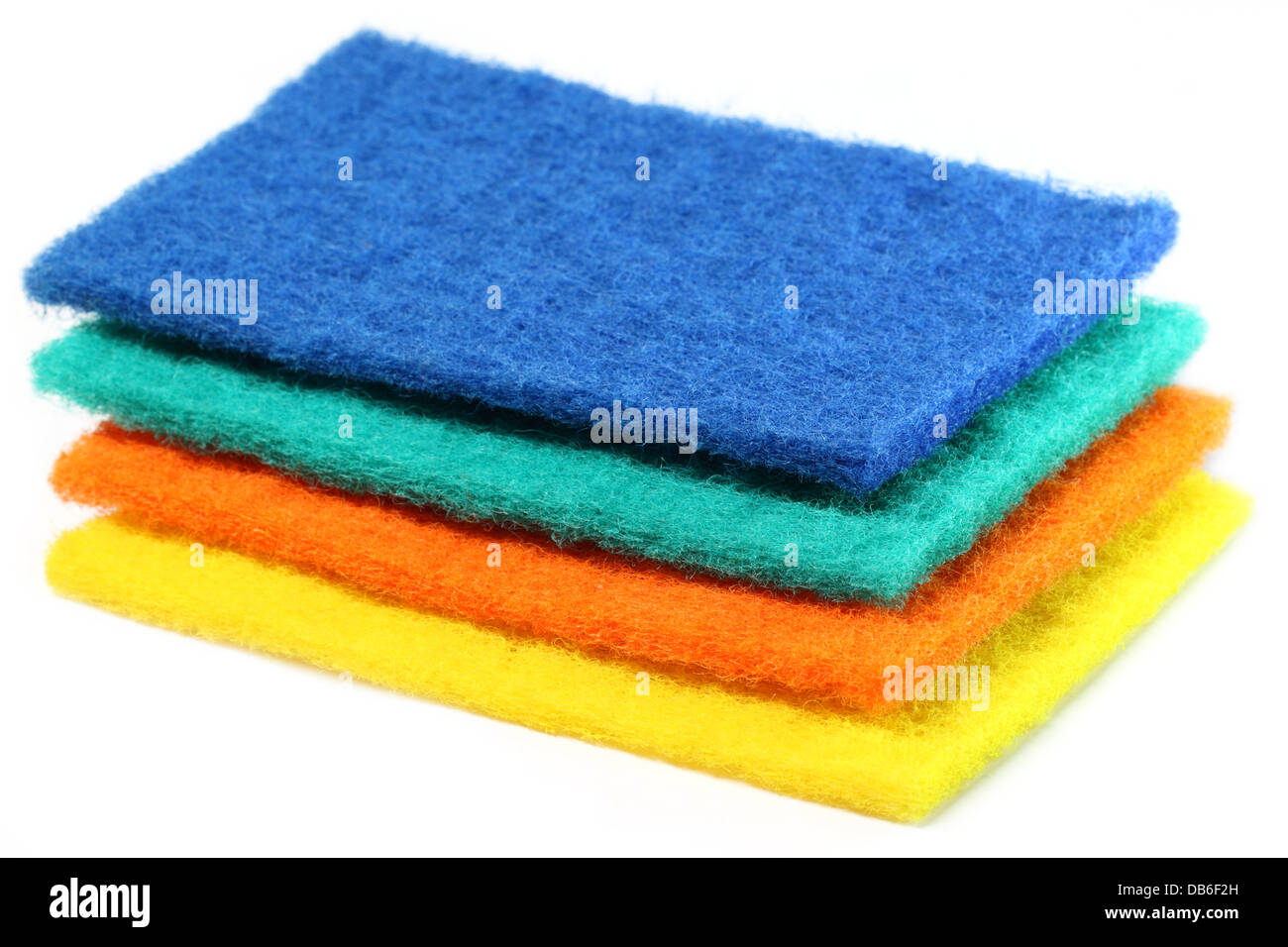 Kitchen Scrubber over white background Stock Photo - Alamy