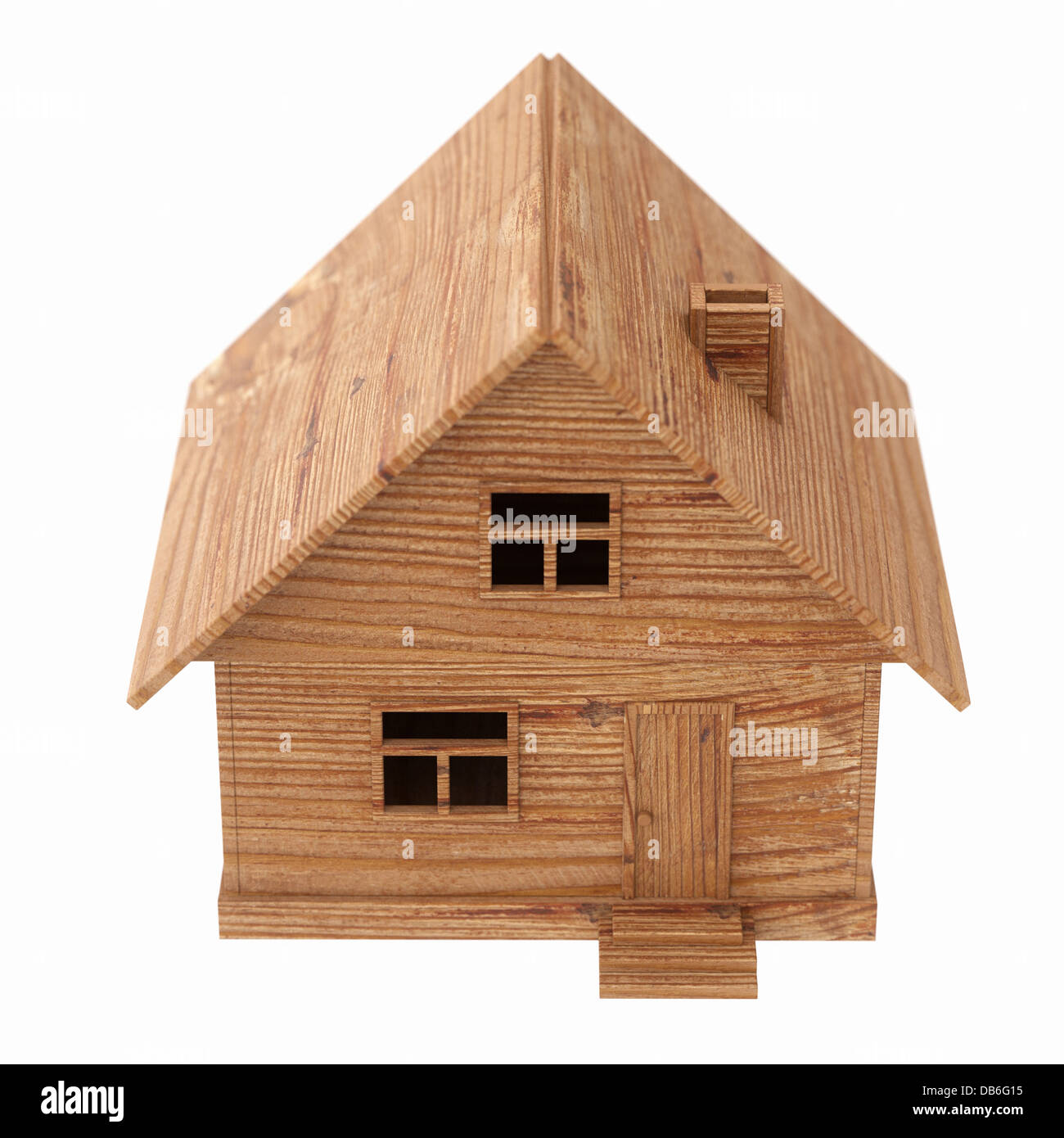 toy wooden house on white Stock Photo Alamy