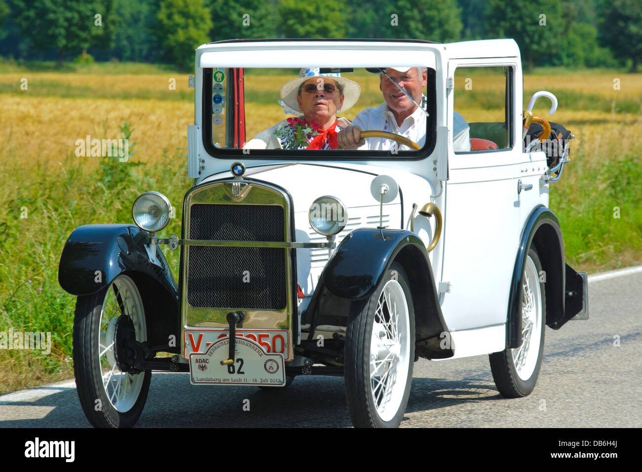 BMW Dixi Cabriolet, built at year 1929, photo taken on July 13, 2013 in Landsberg, Germany Stock Photo