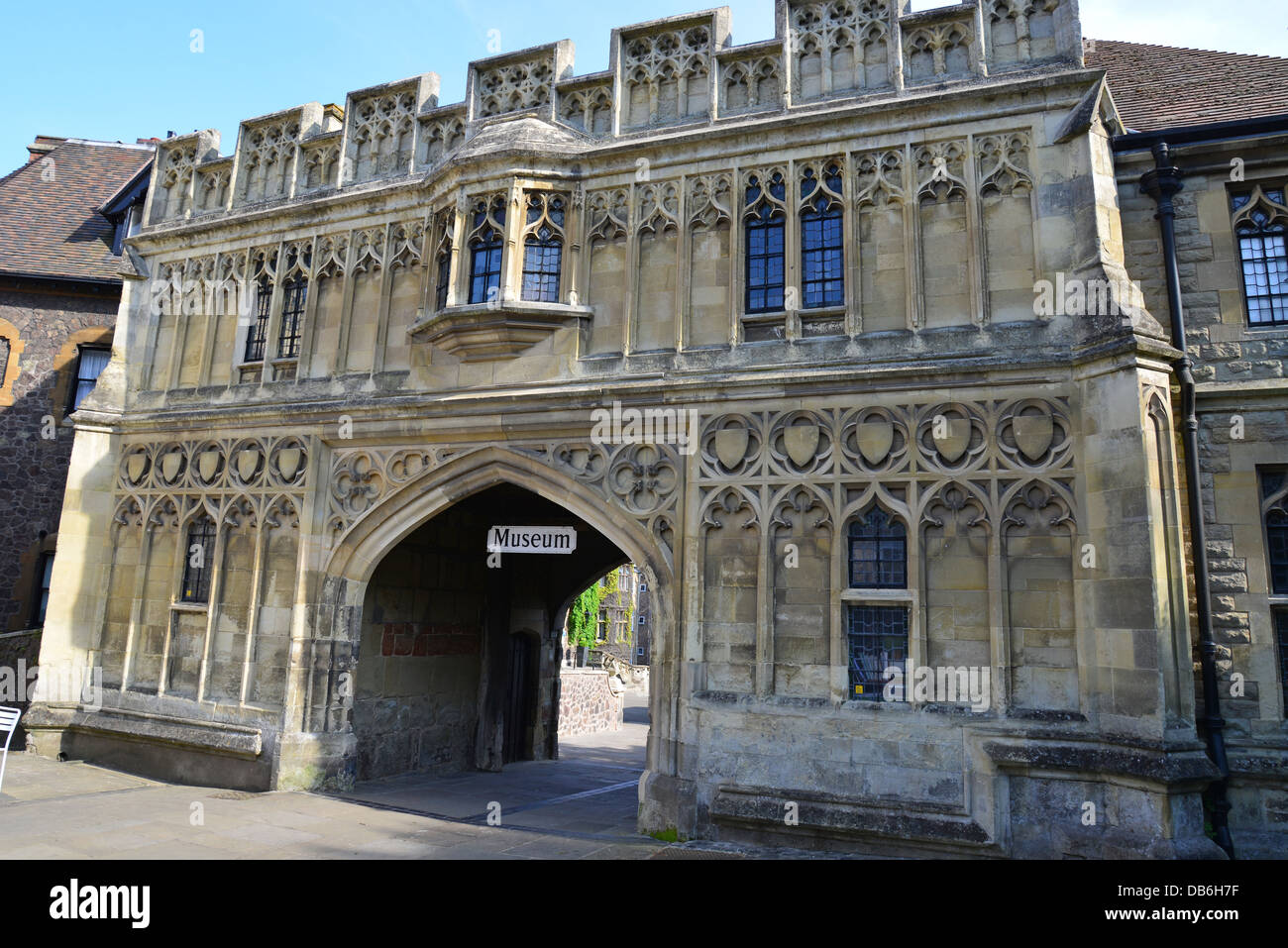 The Abbey Gateway (Malvern Museum), Abbey Road, Great Malvern, Worcestershire, England, United Kingdom Stock Photo