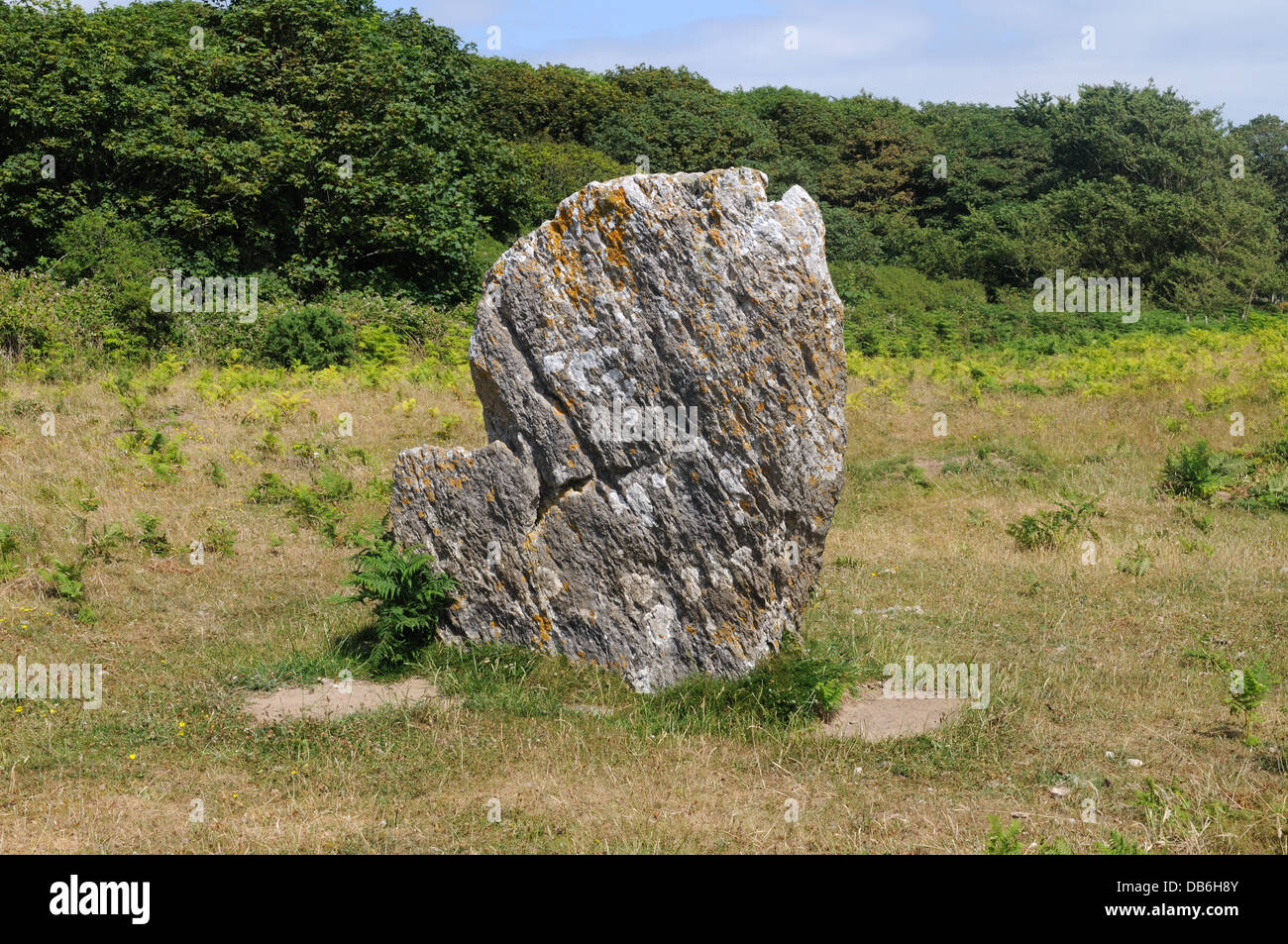 Devils Quoit standing stone menhir Bosherston or Stackpole Warren Stone ...