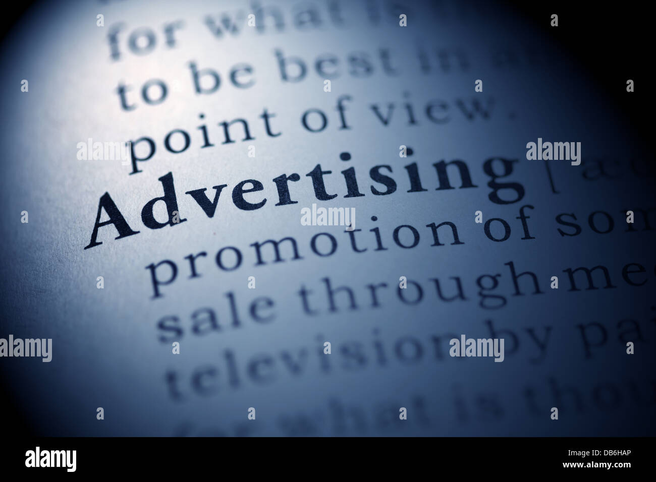 Fake Dictionary, Dictionary definition of the word Advertising Stock
